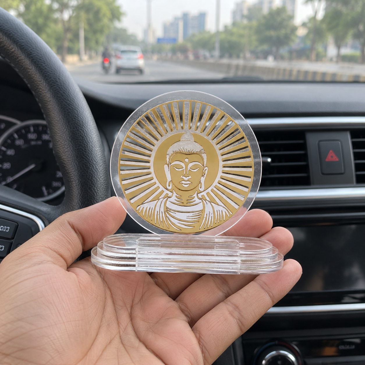 Divine Buddha Acrylic Car Dashboard