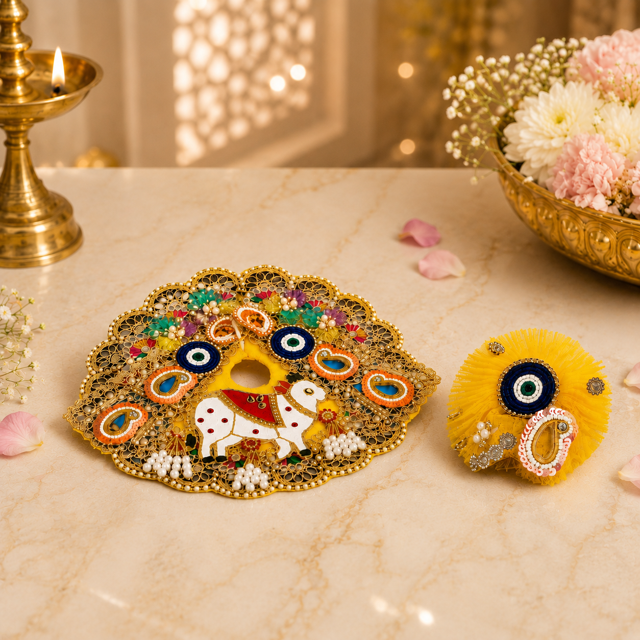 Cow-Evil Eye Laddu Gopal Dress