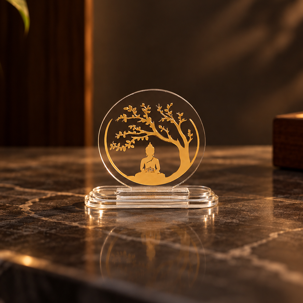 Lord Buddha Acrylic Car Dashboard