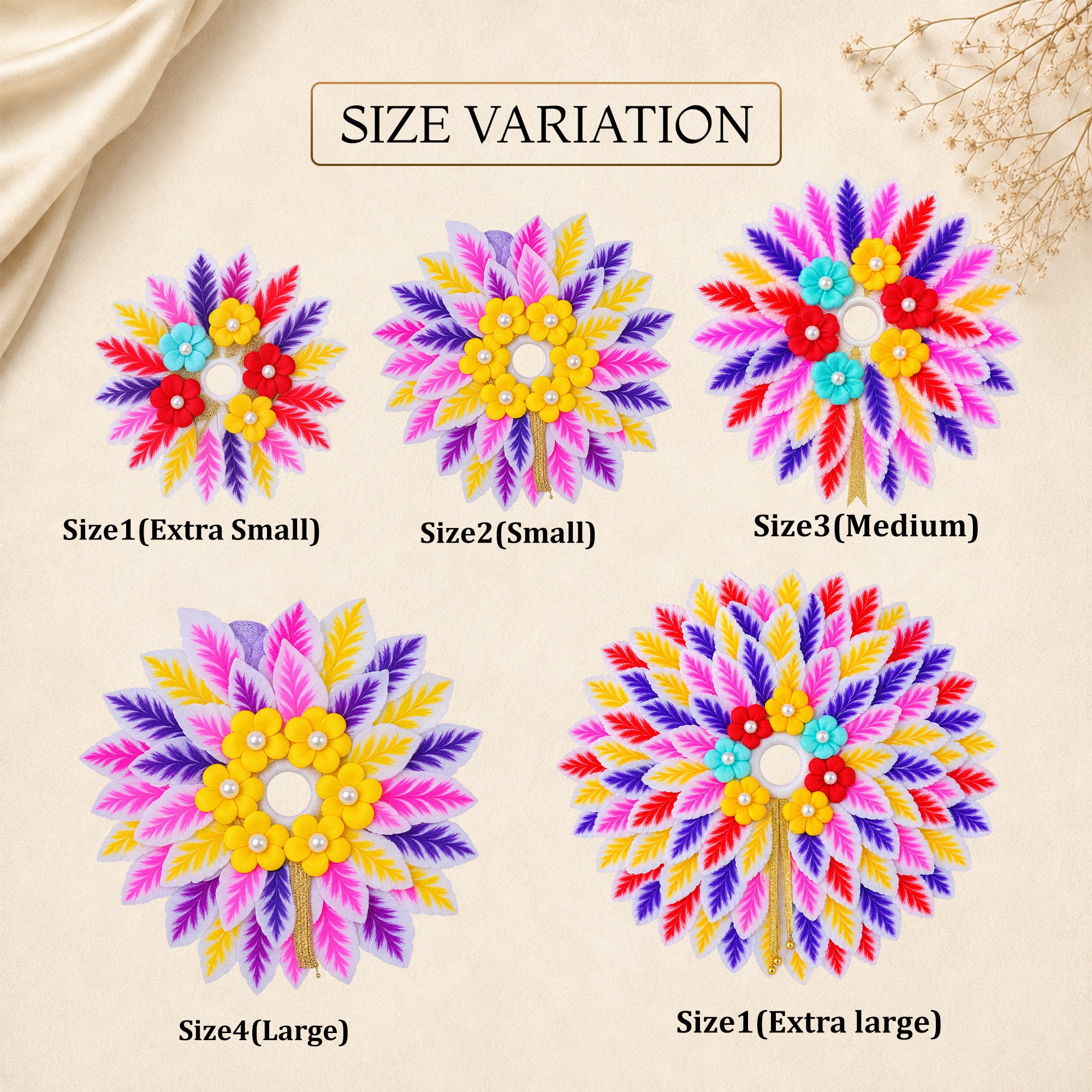Floral Colorful Laddu Gopal Dress