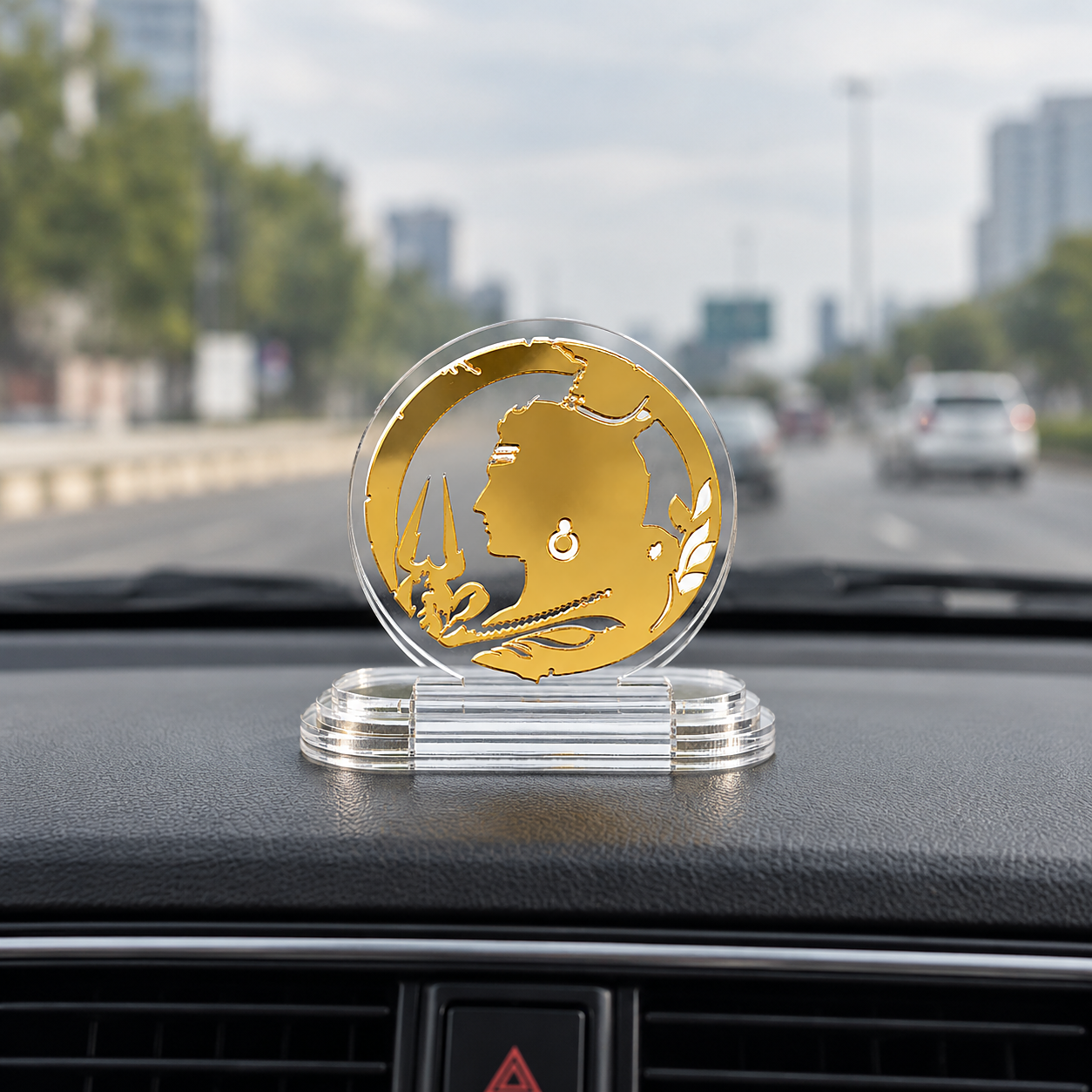 Mahadev Half-Face Car Dashboard Idol