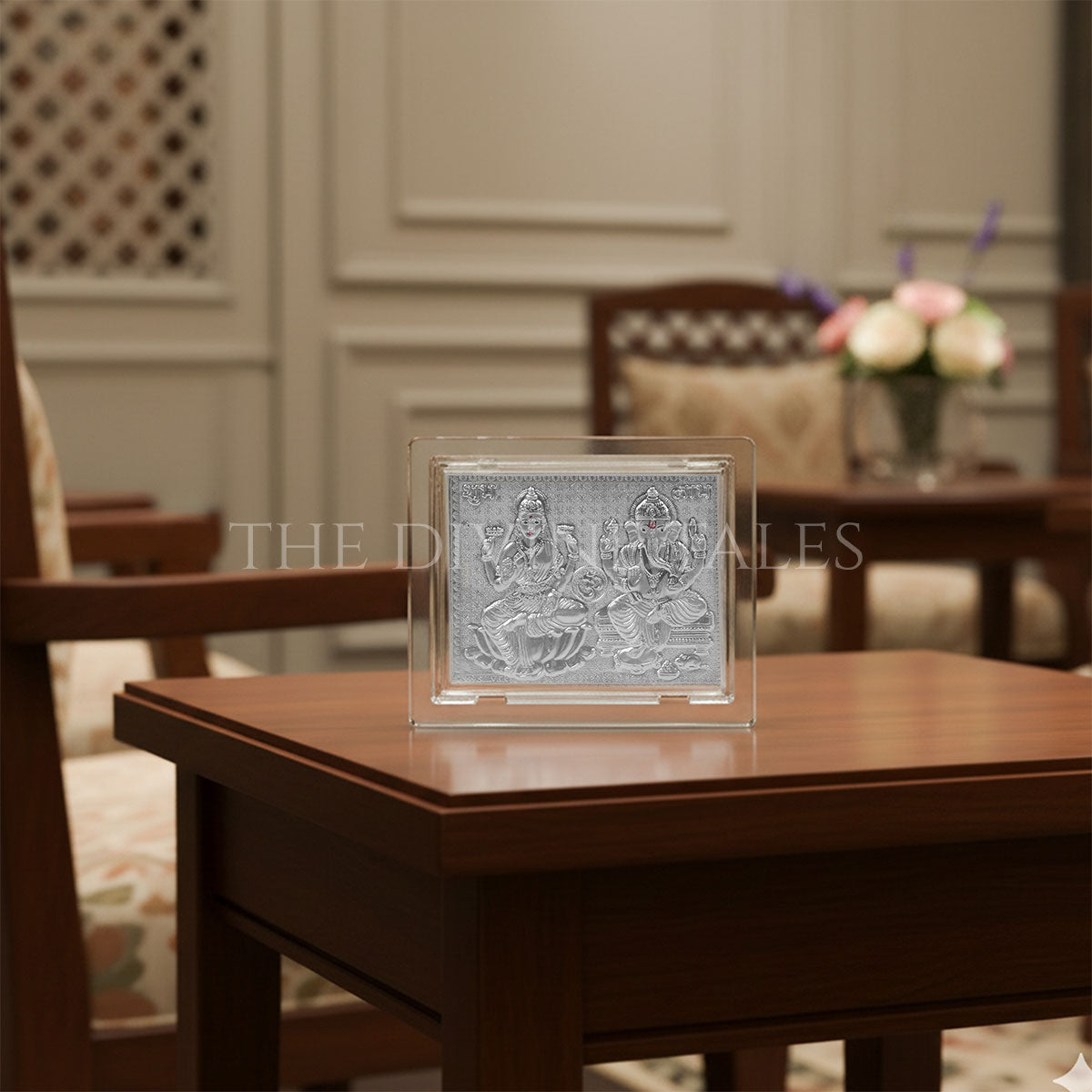 Lakshmi Ganesh Silver Desk Frame