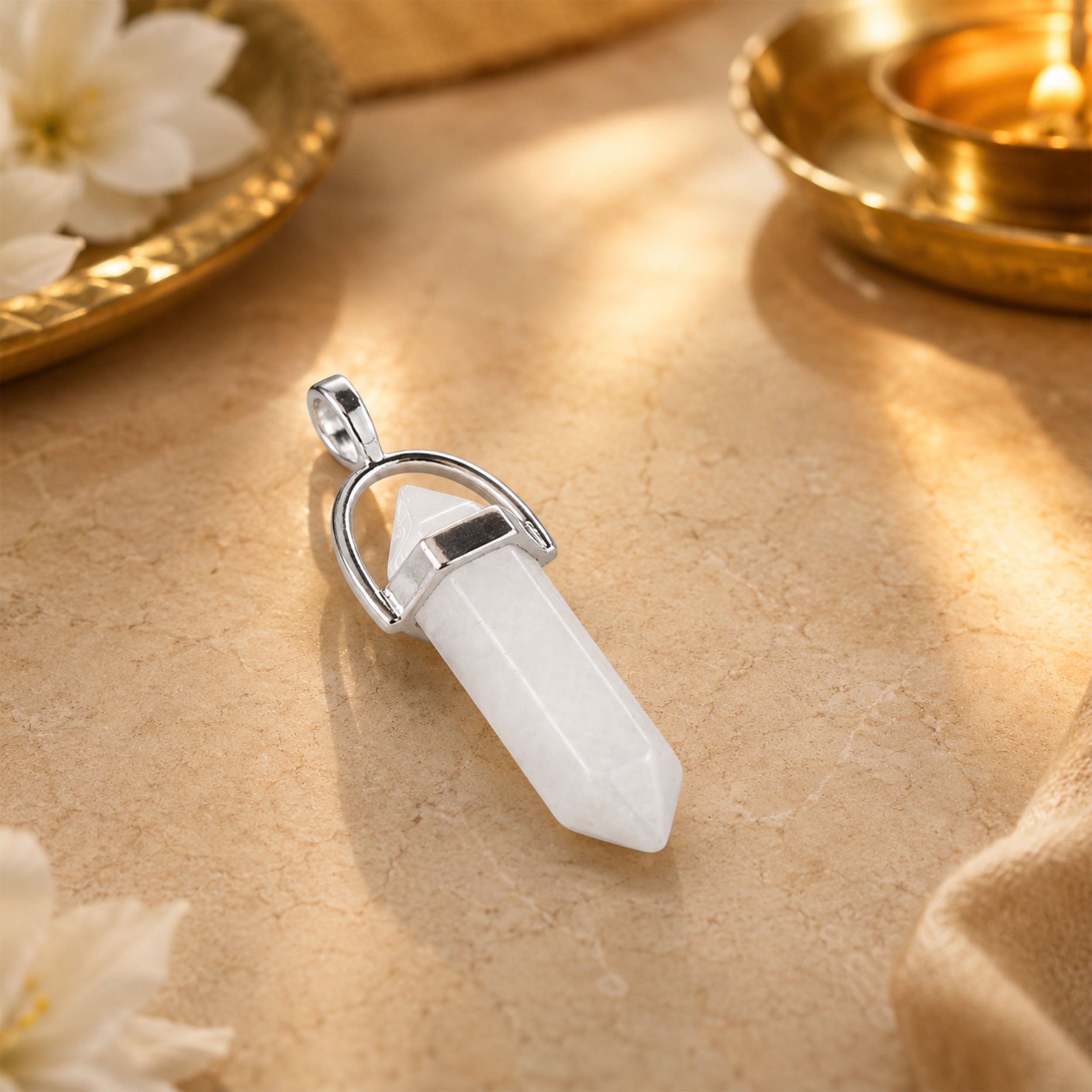 Clear Quartz Pencil Locket