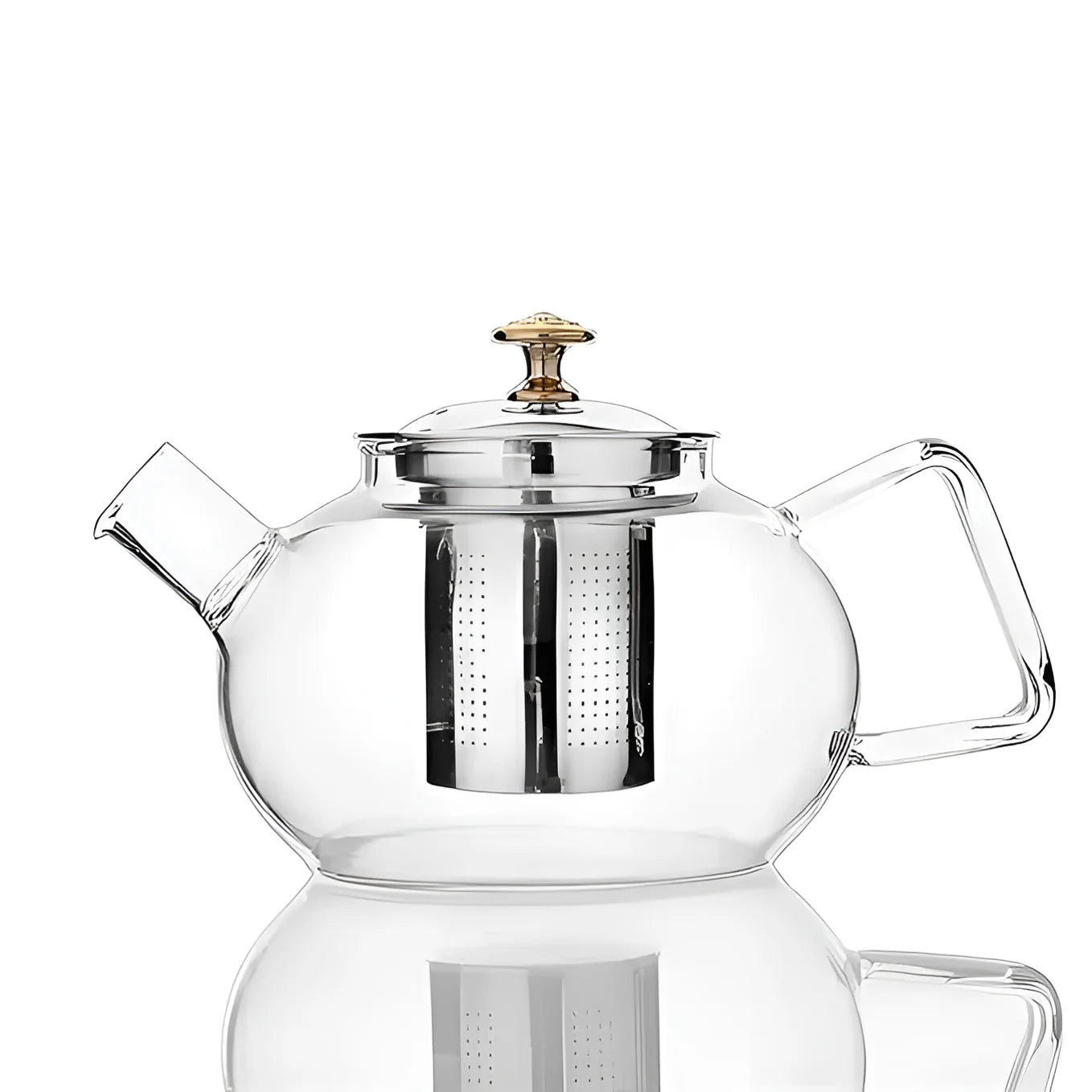 Glass Teapot with Steel Infuser