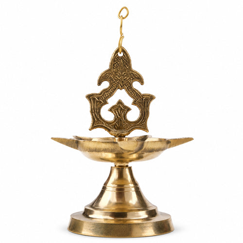 Handcrafted Brass Lamandeep Oil Lamp- Duo Set