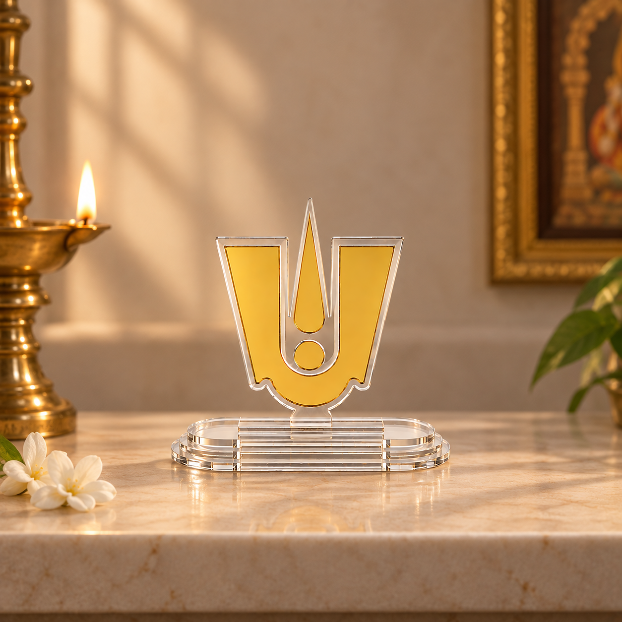 Vaishnav Tilak Acrylic Car Dashboard