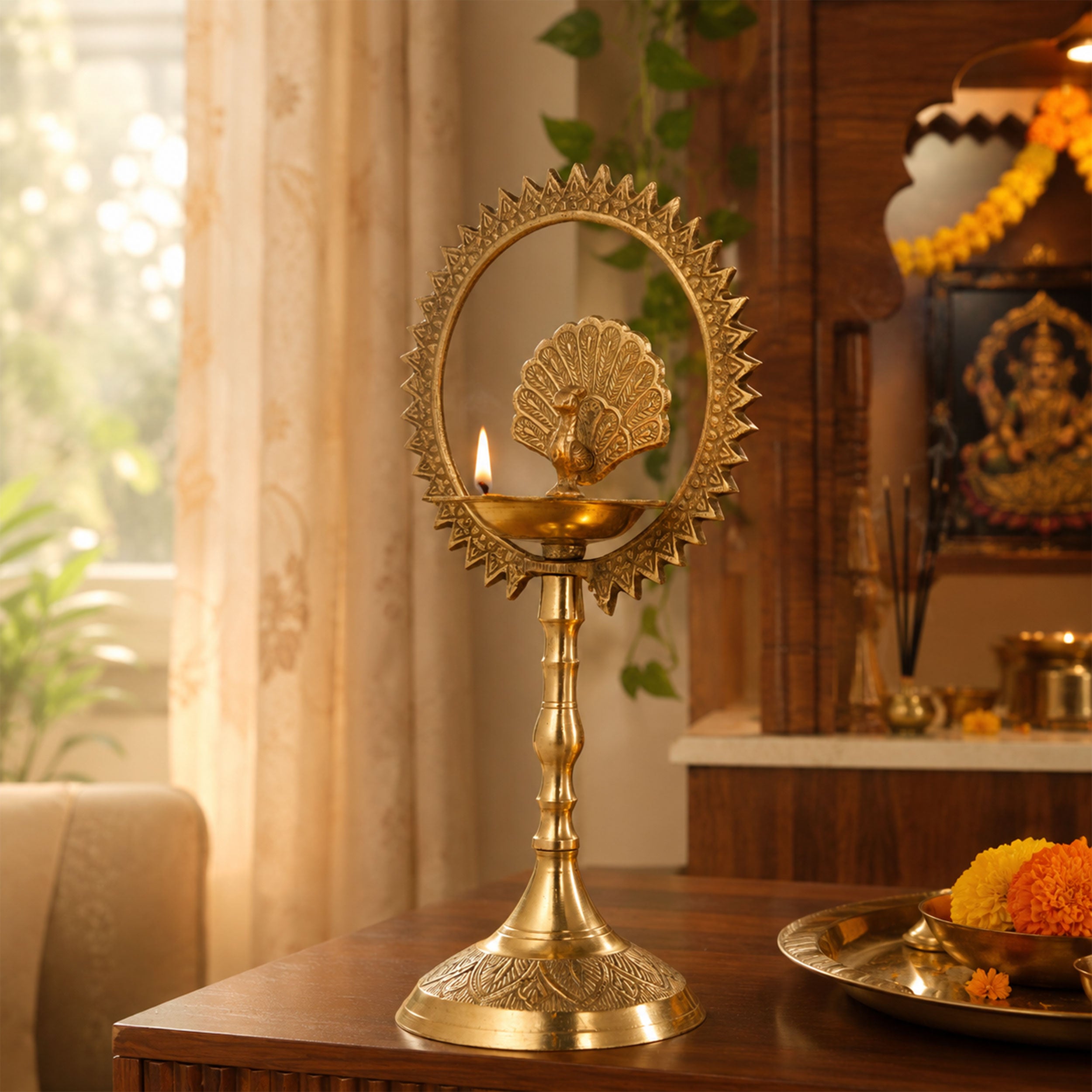Mayur Chakra Pillar Diya
