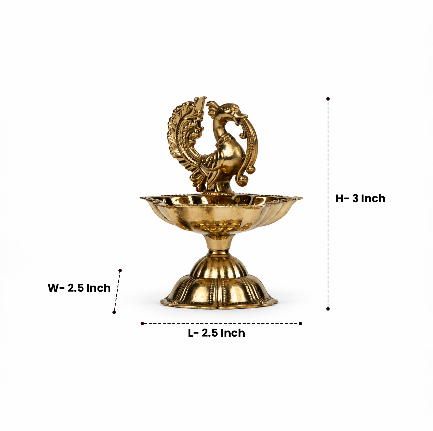Traditional Mayur Brass Diya