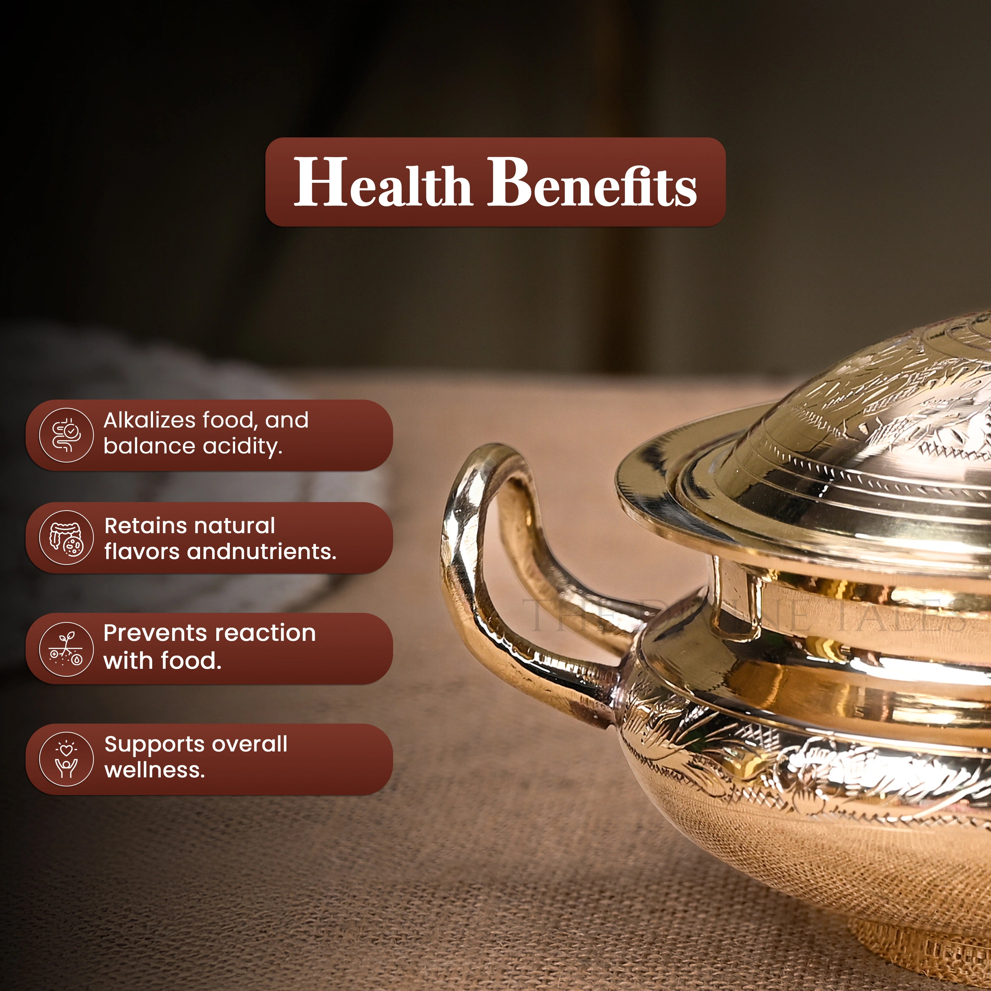 Handcrafted Brass Serving Pot