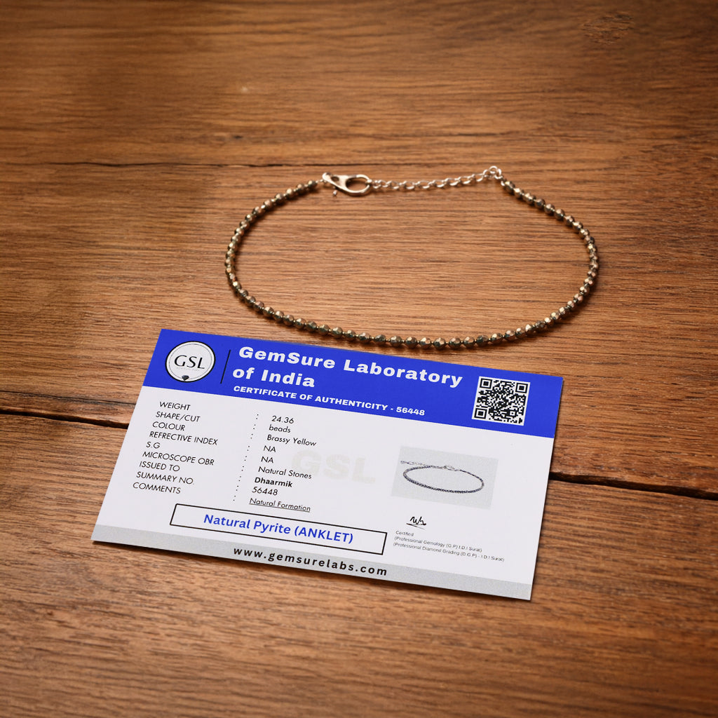 Raw Pyrite Anklet