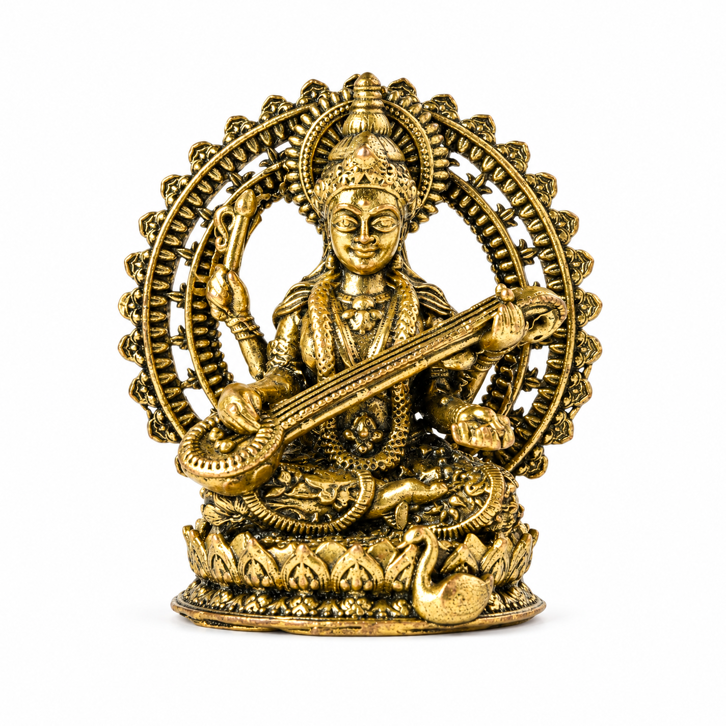 Brass Maa Saraswati Idol