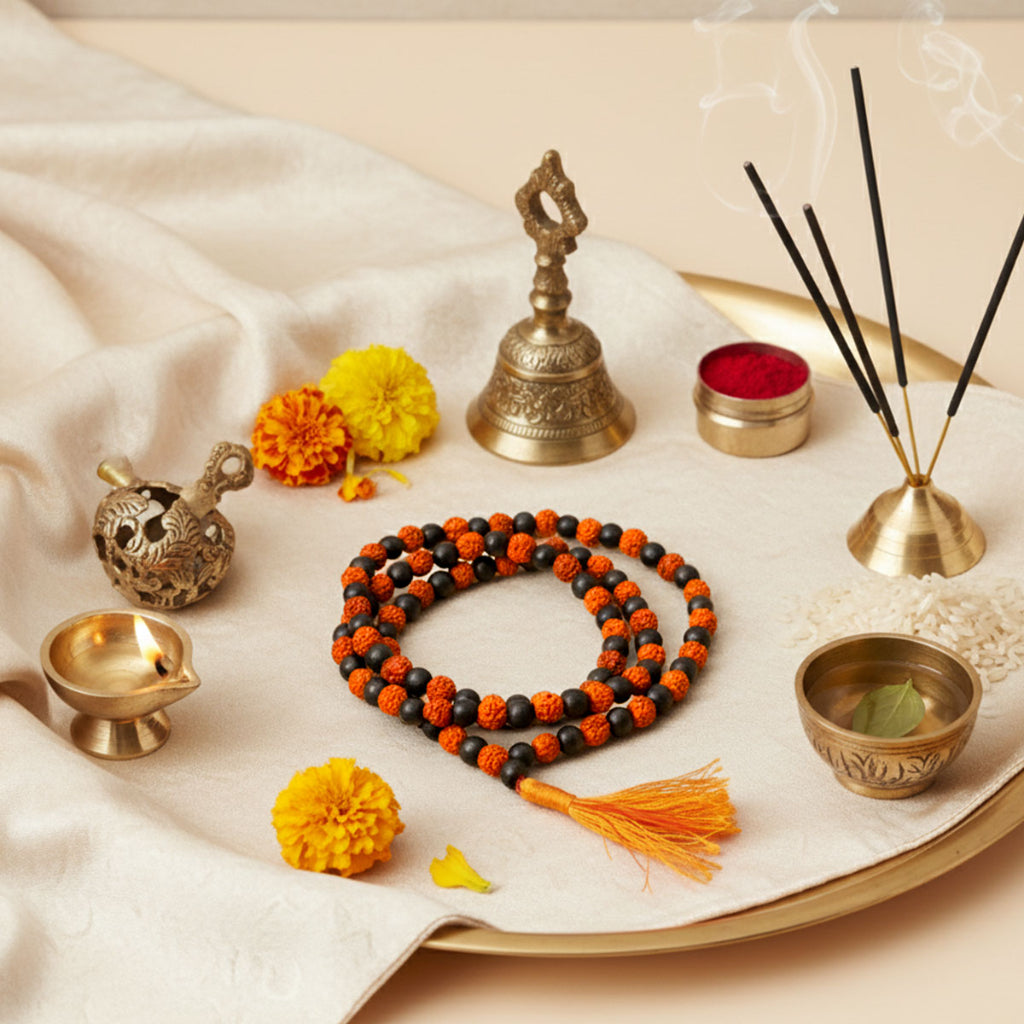 Karungali and Rudraksha Mala