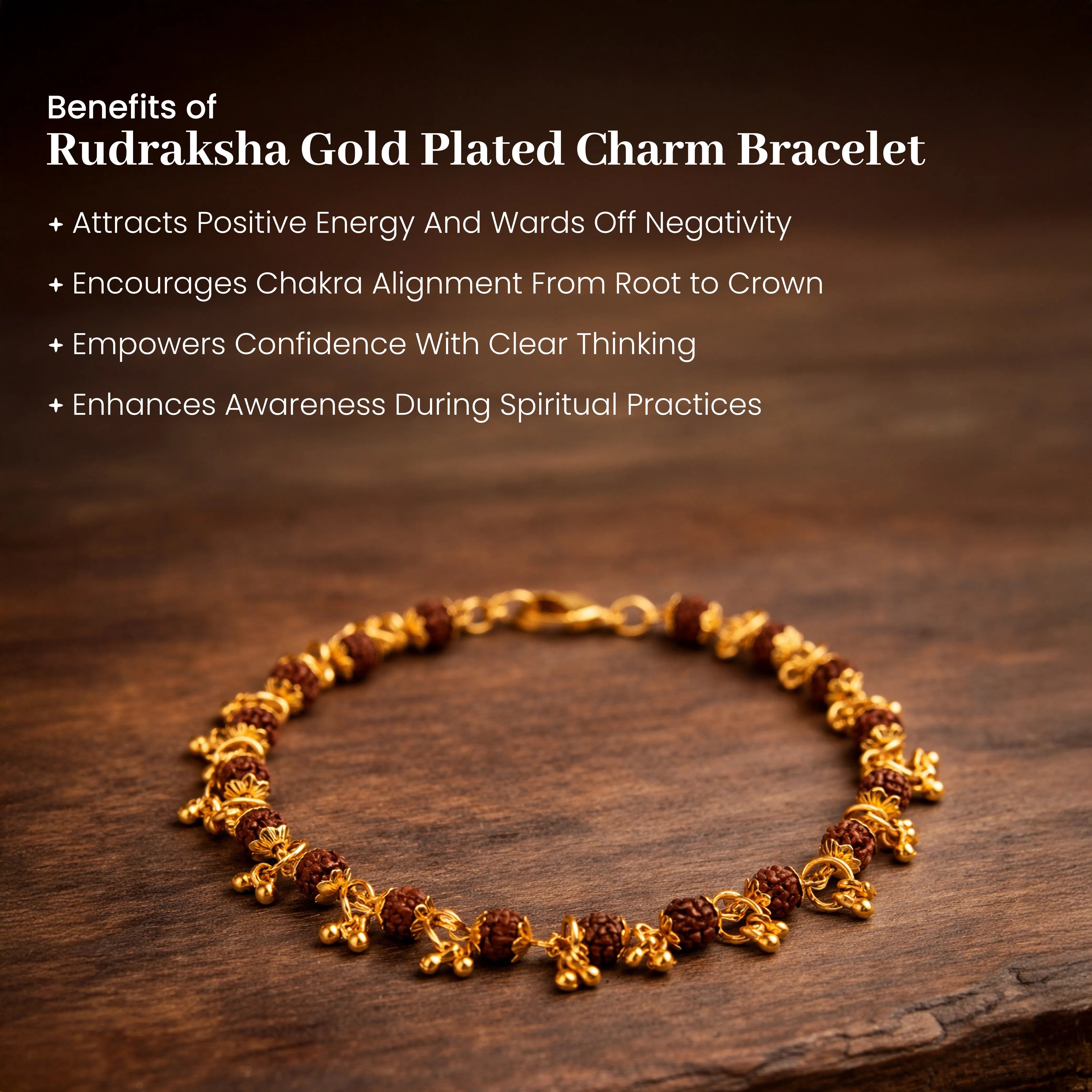 Divine Raksha Rudraksha Charm Bracelet