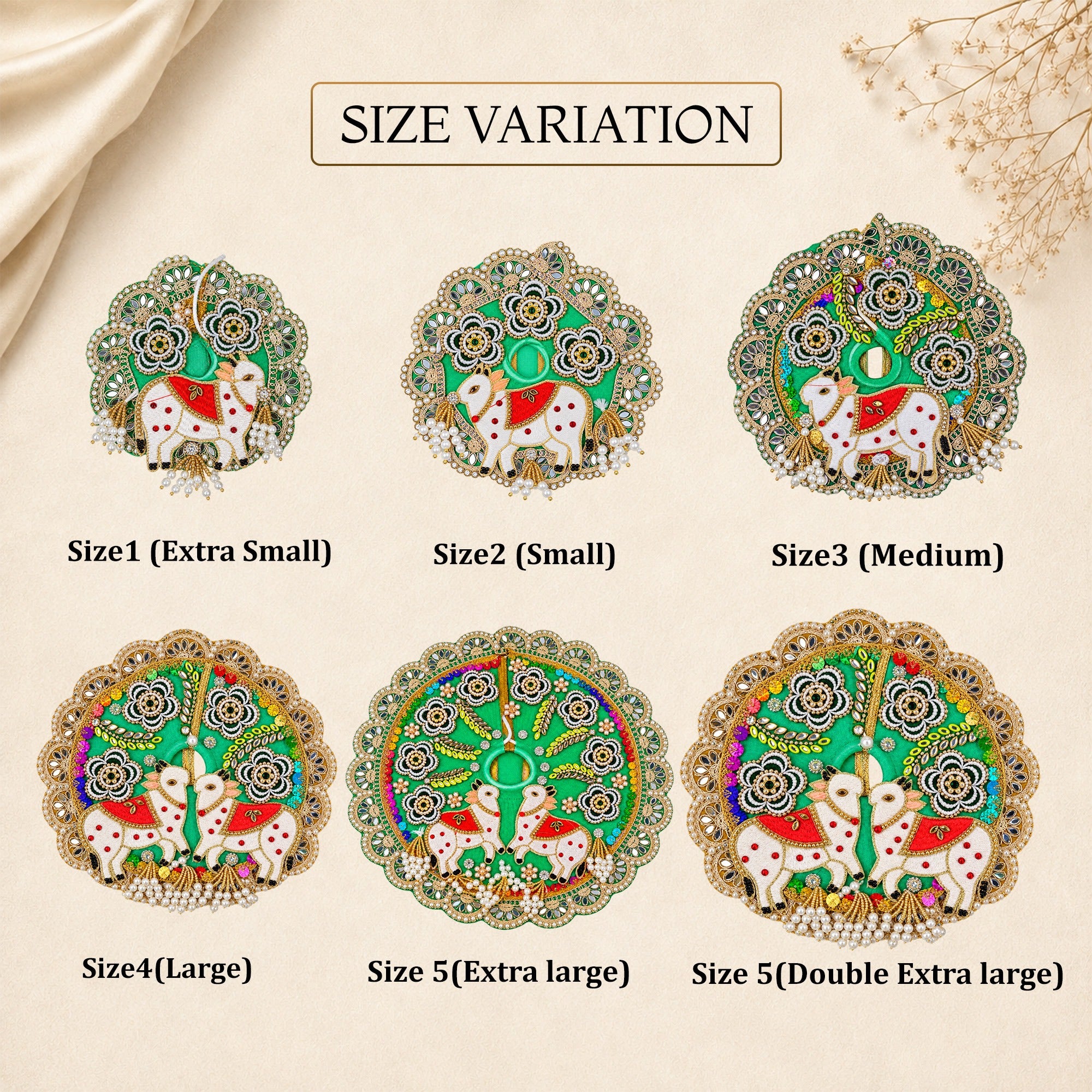 Cow Design Laddu Gopal Dress