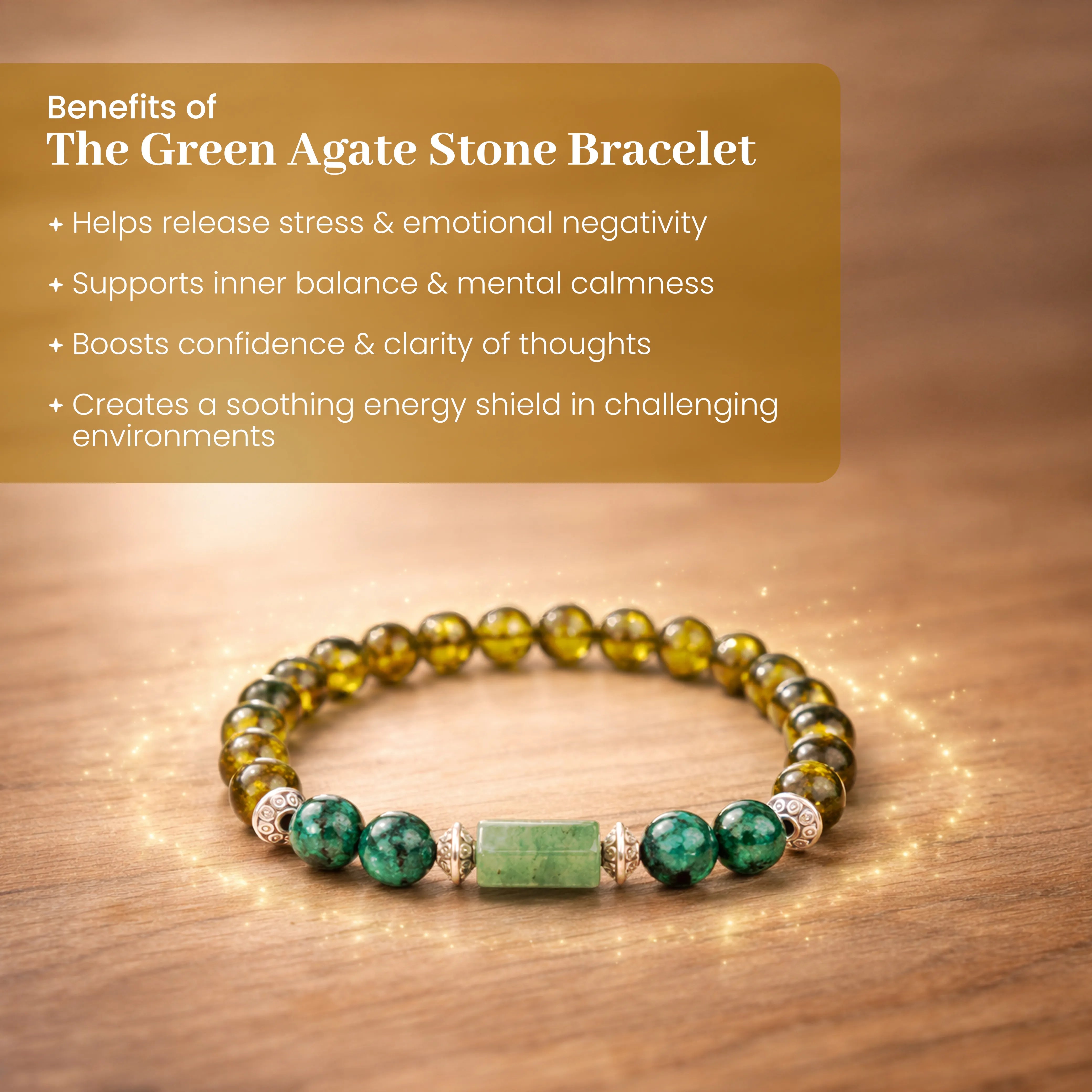 Green Agate Stone Bracelet