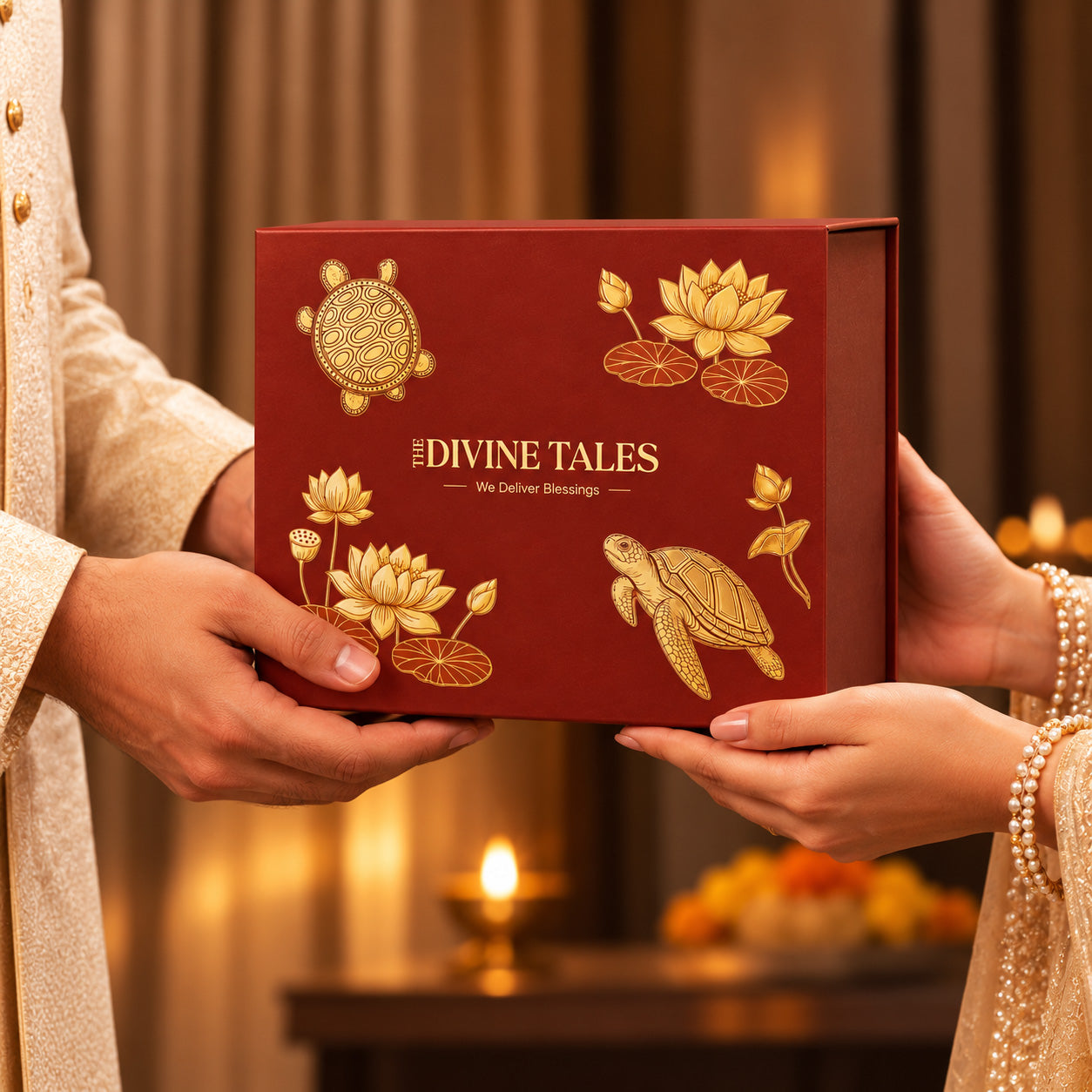Trishul with Rudraksha & Damru Idol With Gift Box