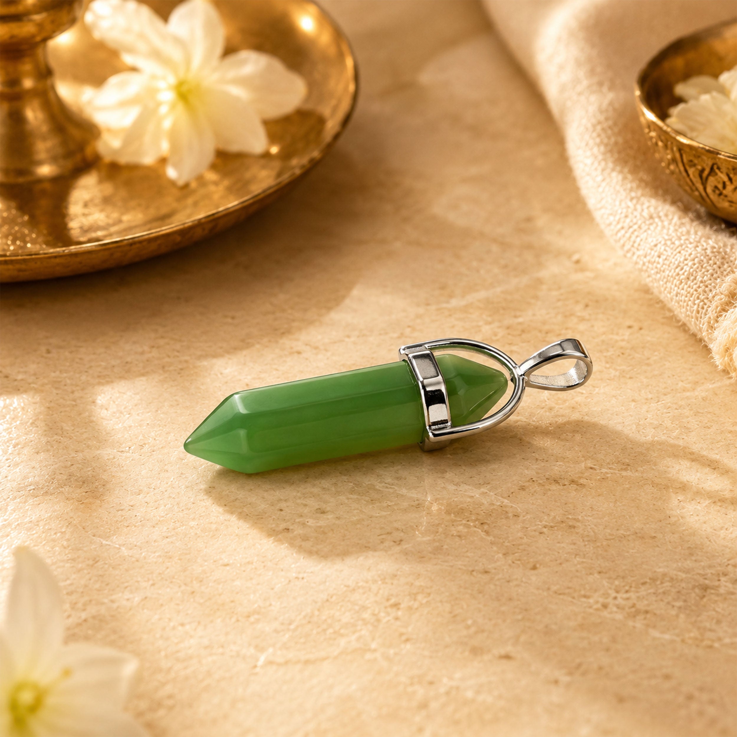 Green Aventurine Pencil Locket