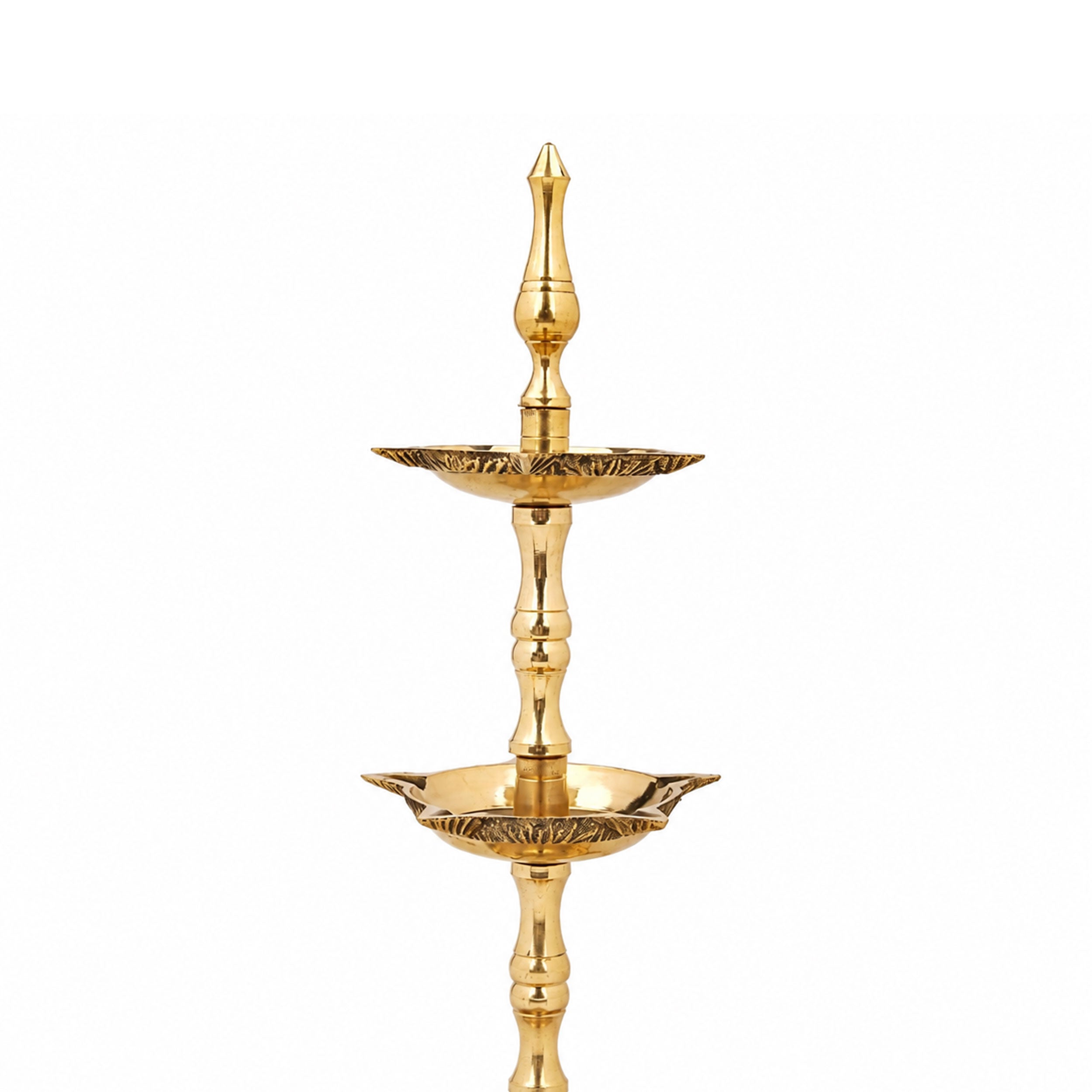 Brass 3- Layer Kerala Diya