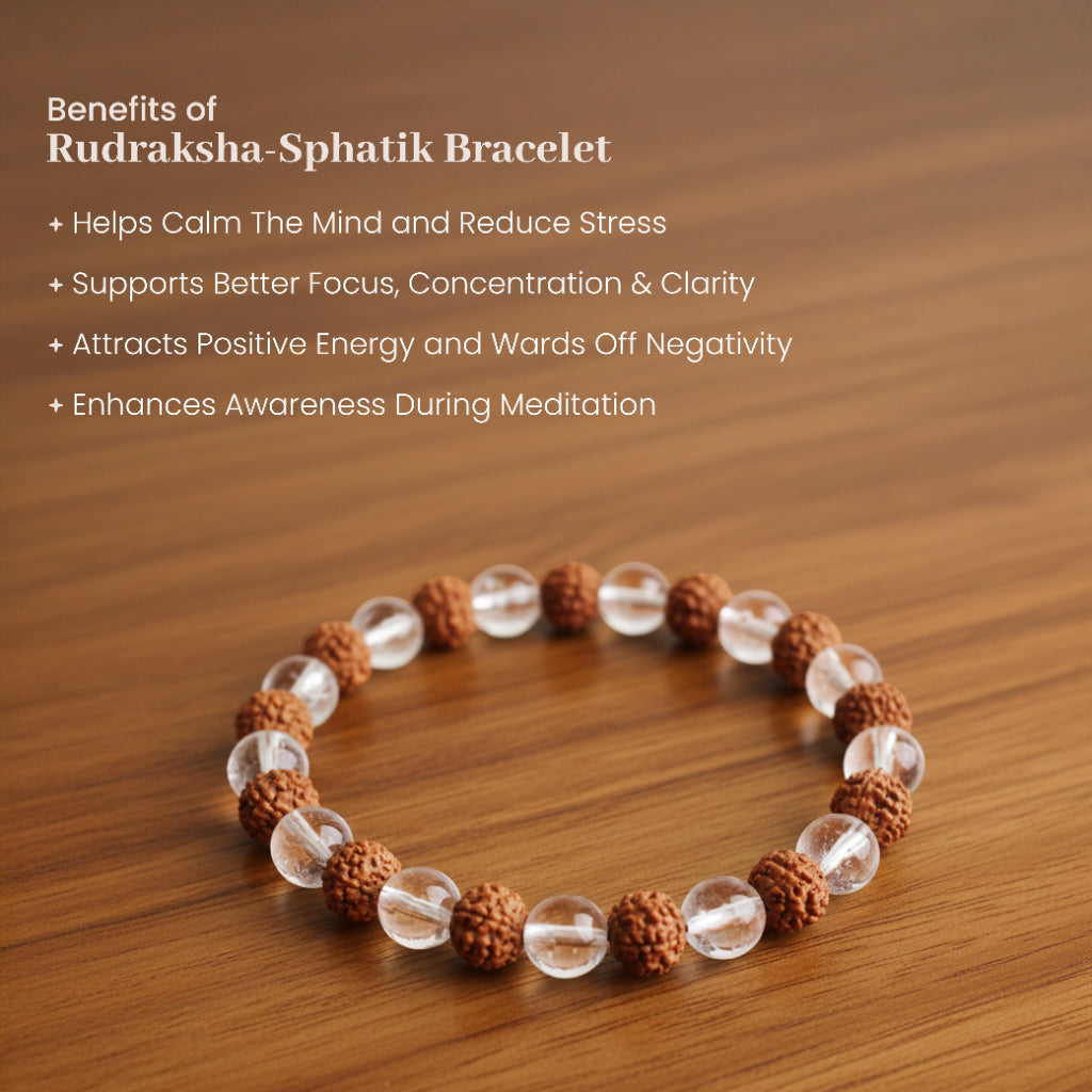 Rudraksha Sphatik Bracelet