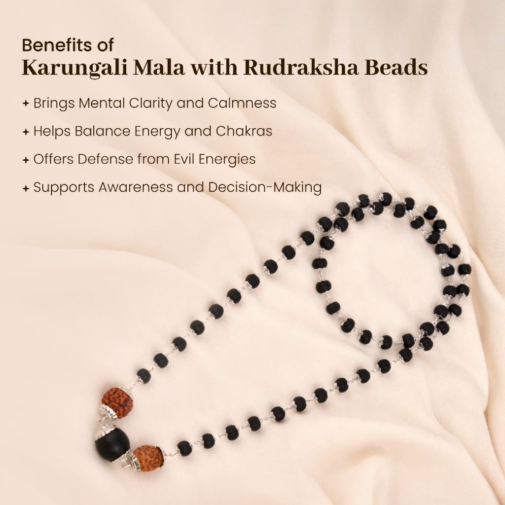 Karungali Rudraksha Power Mala