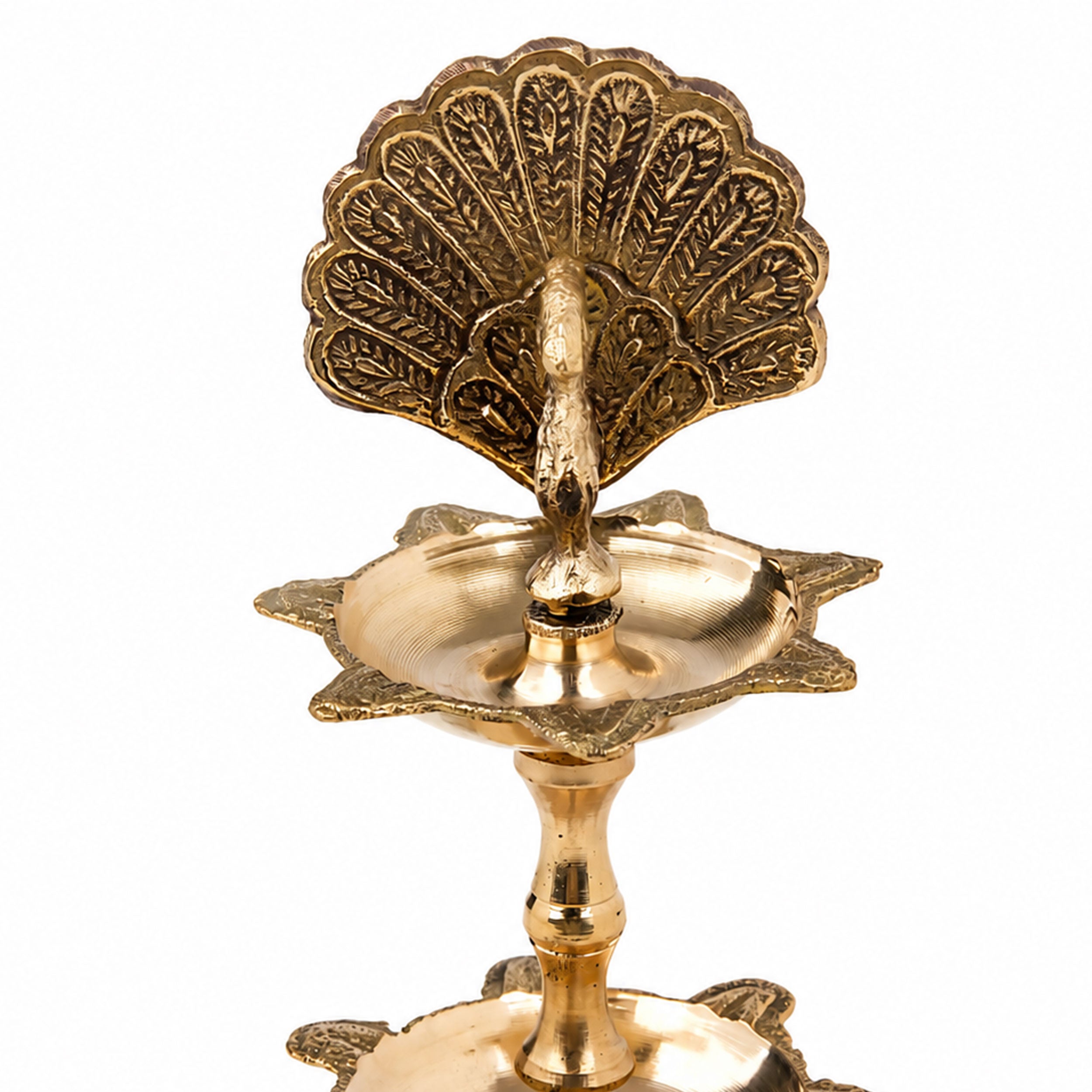 Traditional Brass Peacock Diya