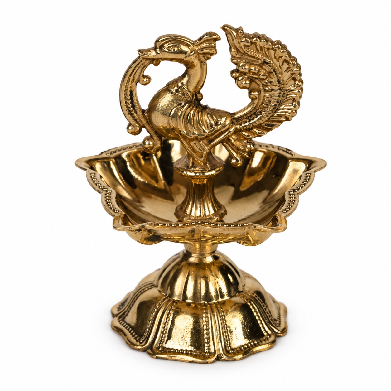 Traditional Mayur Brass Diya