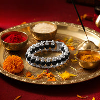 Silver-Plated Karungali Chain Bracelet