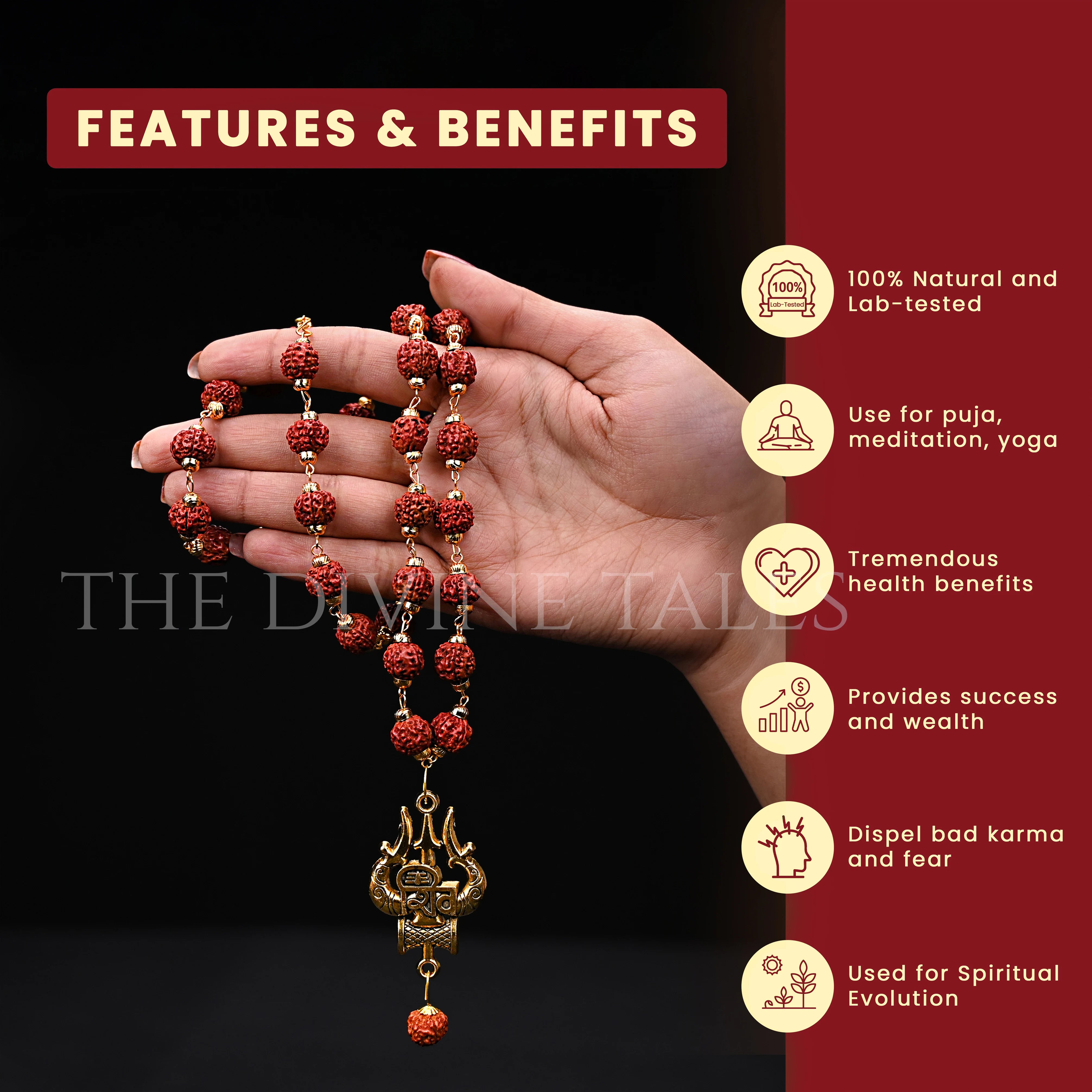 Rudraksha Mala With Trishul