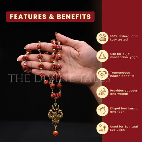 Rudraksha Mala With Trishul