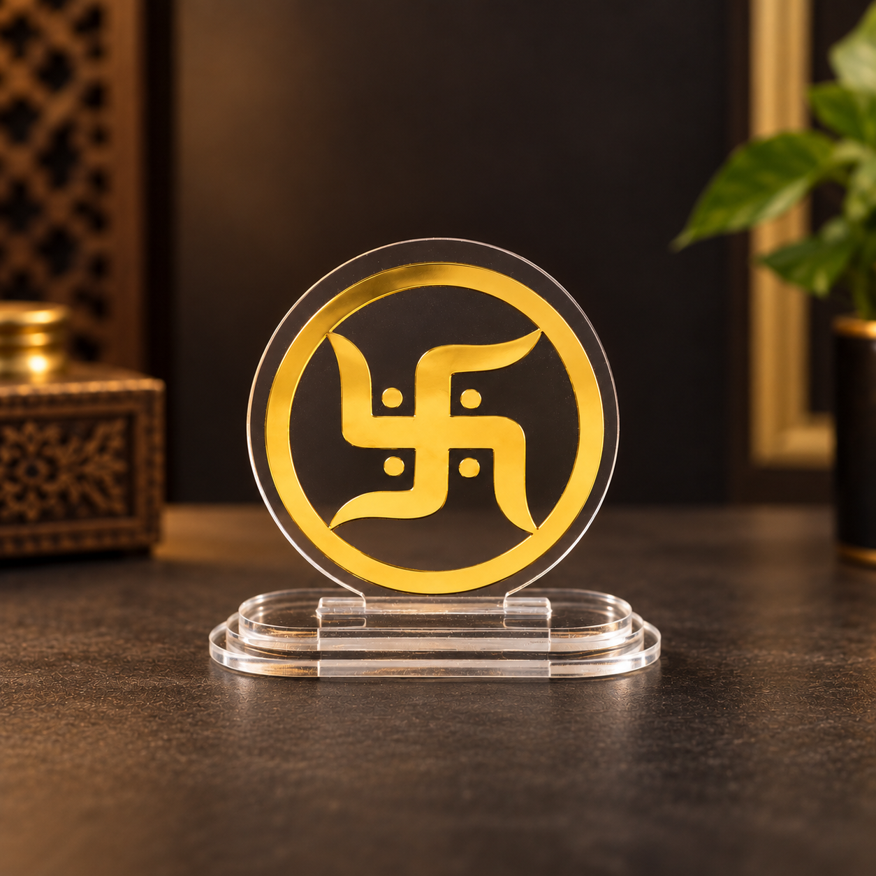 Swastik Acrylic Car Dashboard