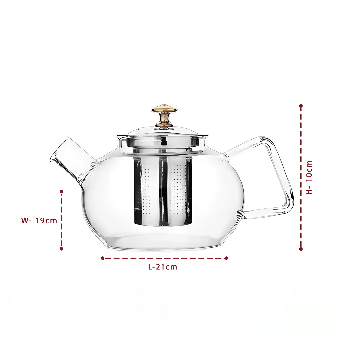 Glass Teapot with Steel Infuser