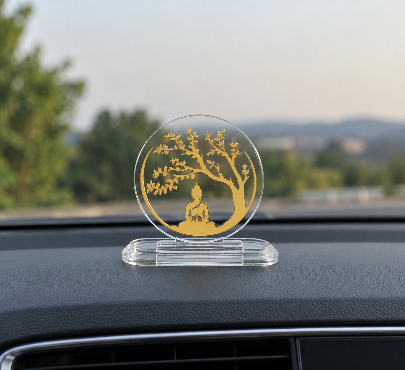 Lord Buddha Acrylic Car Dashboard