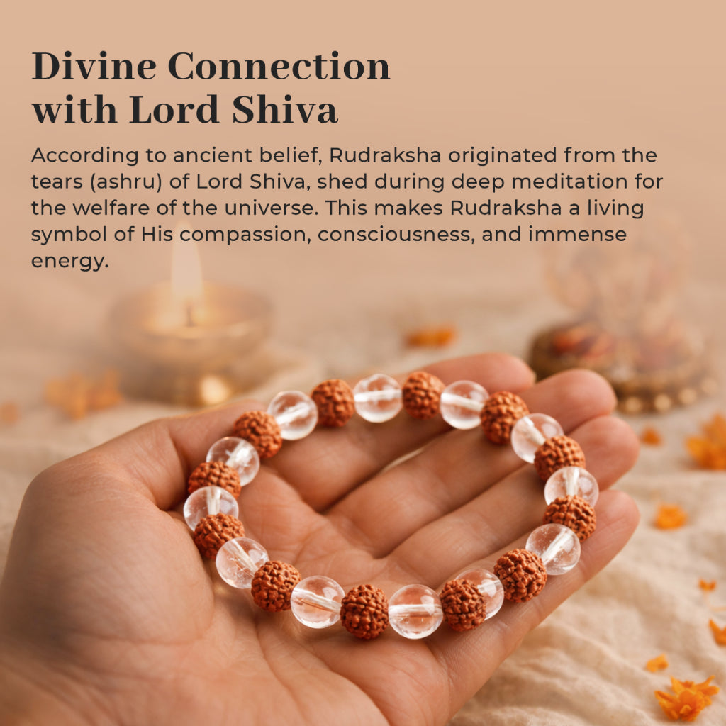 Rudraksha Sphatik Bracelet