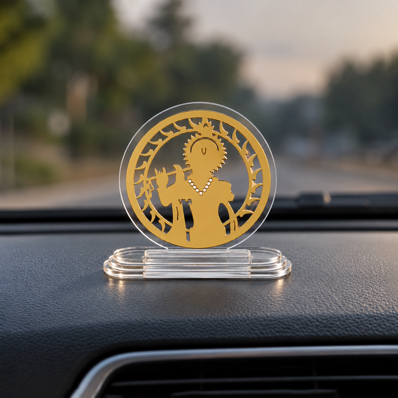 Shree Krishna Acrylic Car Dashboard