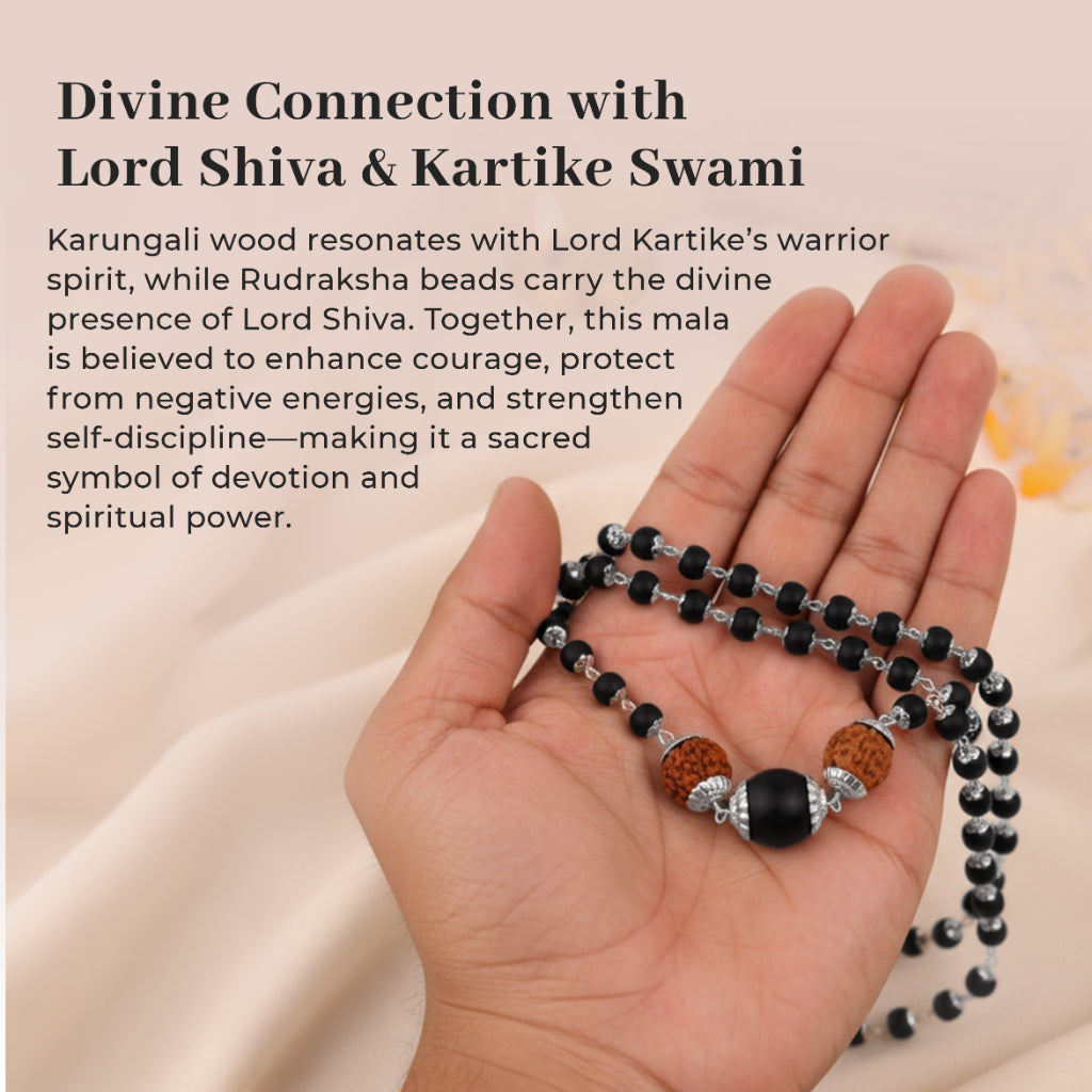 Karungali Rudraksha Power Mala