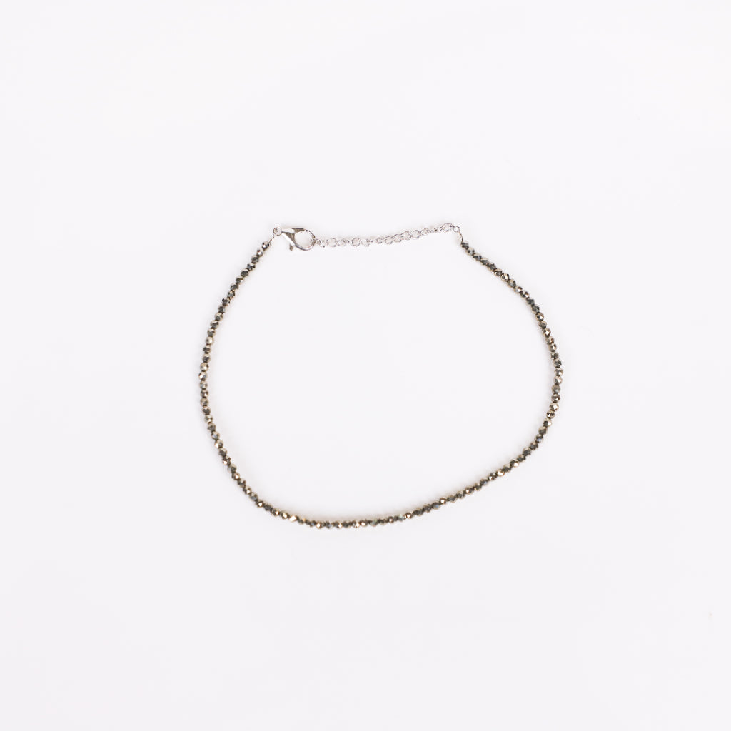 Raw Pyrite Anklet