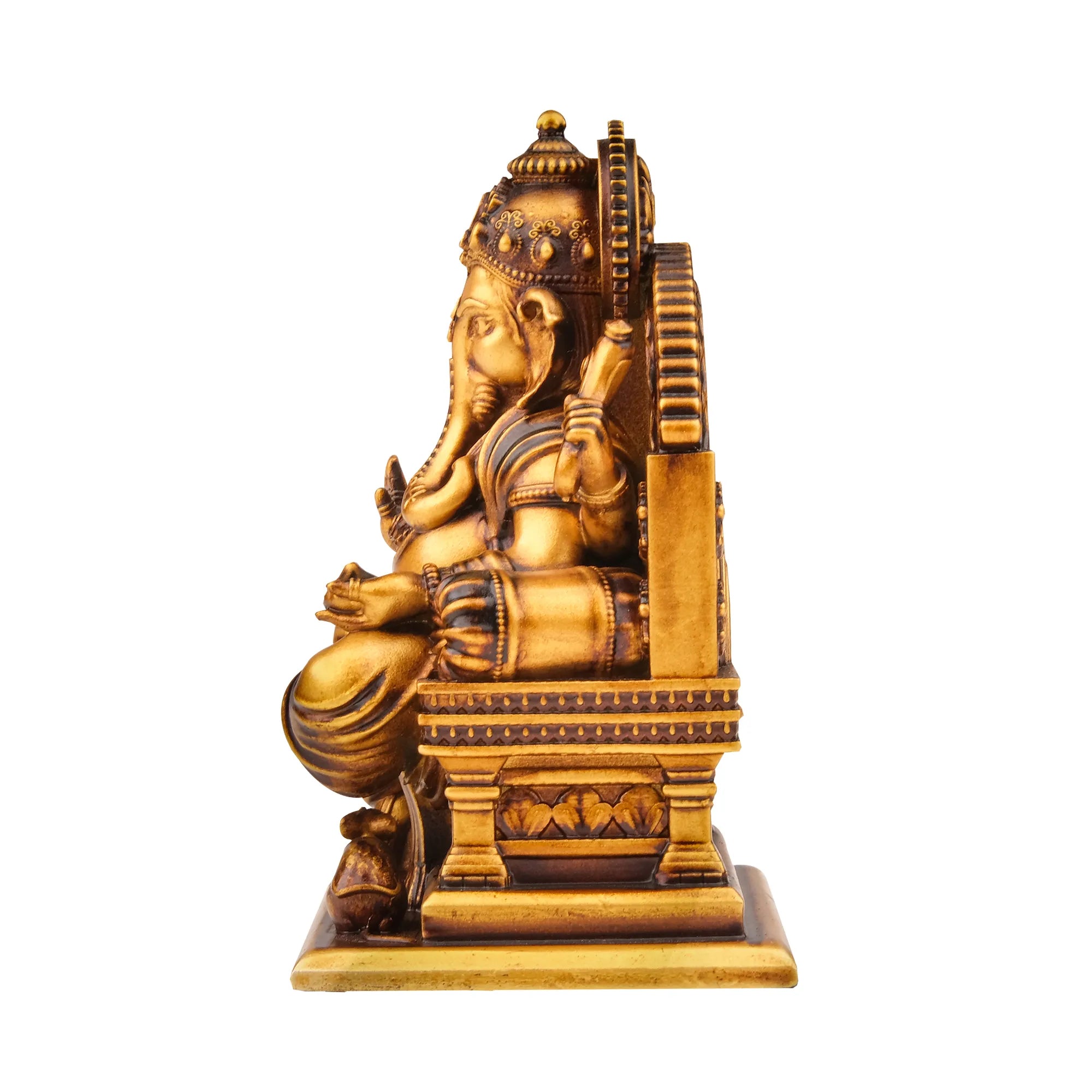 Lalitasana Ganesha Idol – Antique Finish Symbol of Divine Grace