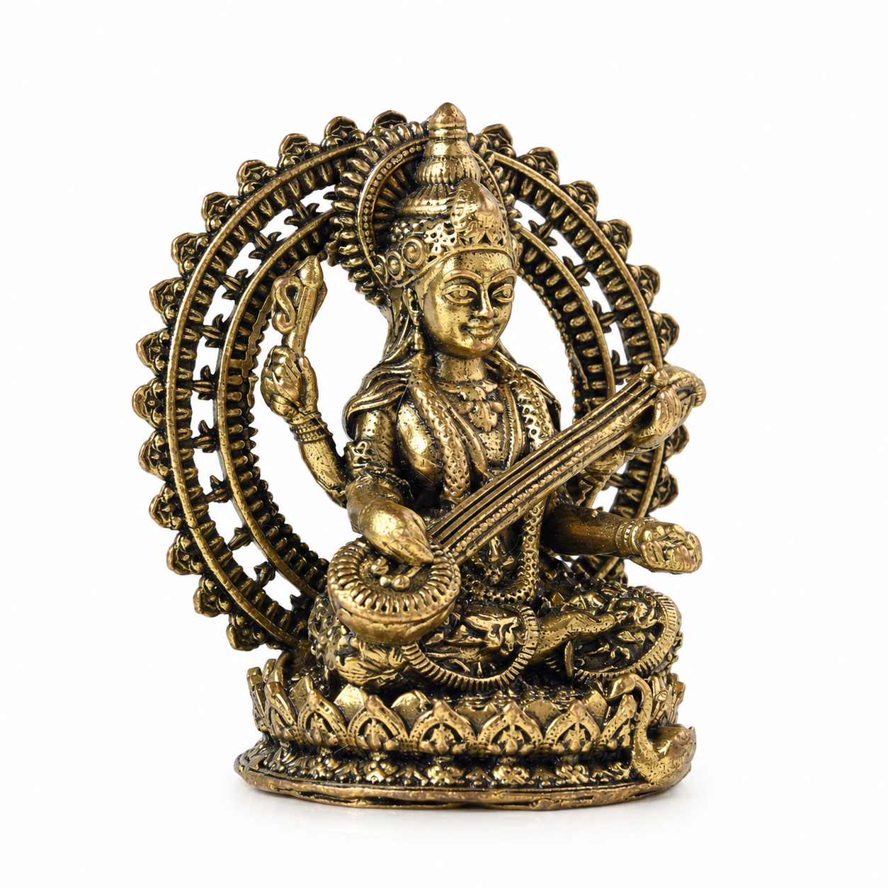 Brass Maa Saraswati Idol
