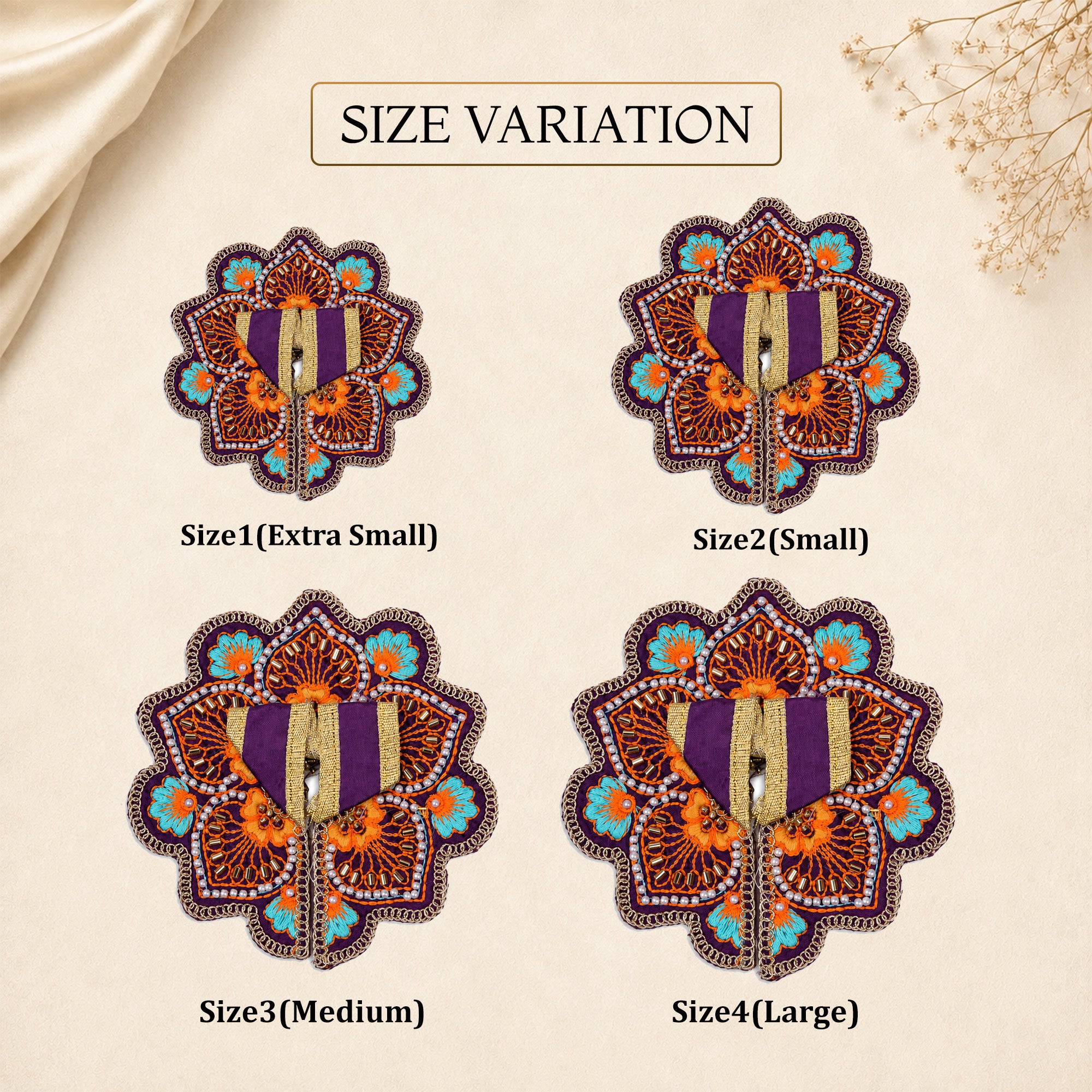 Floral Violet Laddu Gopal Dress