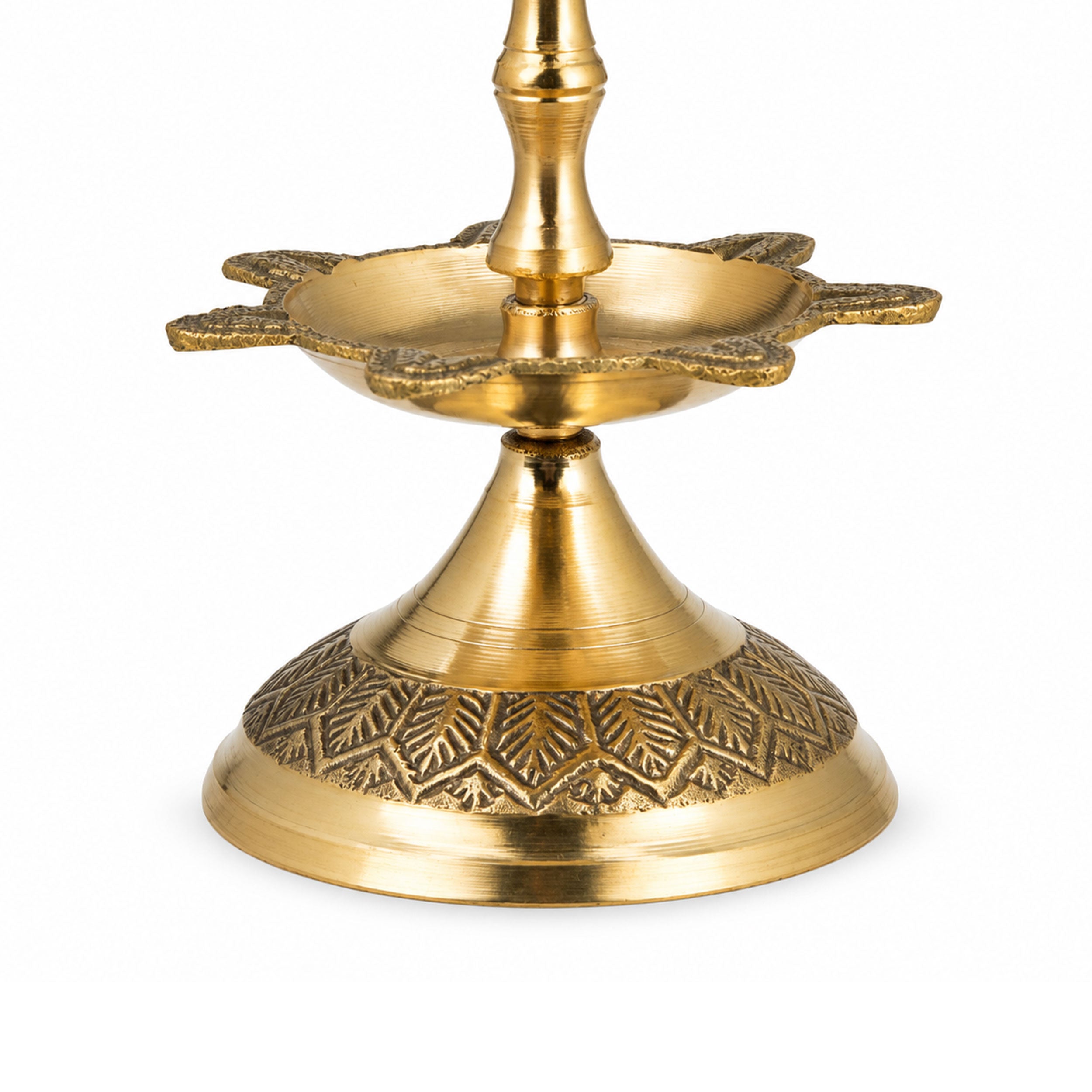Handcrafted Pure Brass Peacock Two-Lamp Diya