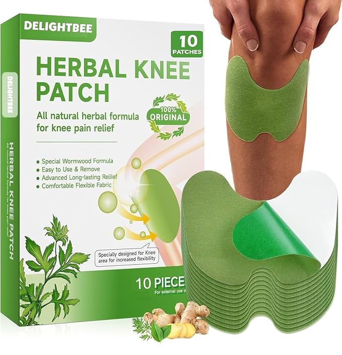 Knee Pain Relief Patch – Herbal Plaster for Joint & Muscle Pain, Quick Relief Heating Pad