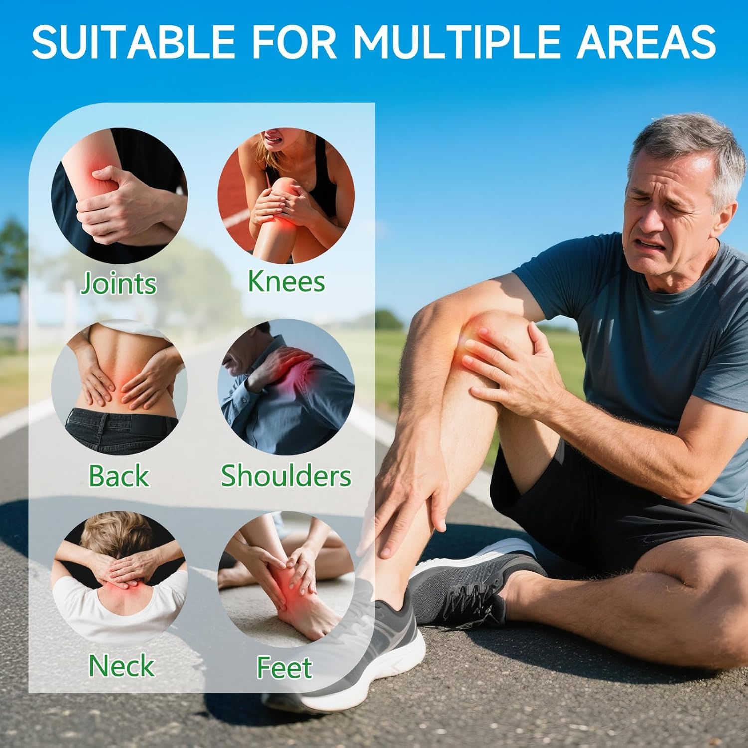 Knee Pain Relief Patch – Herbal Plaster for Joint & Muscle Pain, Quick Relief Heating Pad