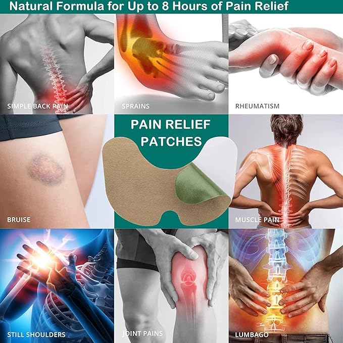 Knee Pain Relief Patch – Herbal Plaster for Joint & Muscle Pain, Quick Relief Heating Pad