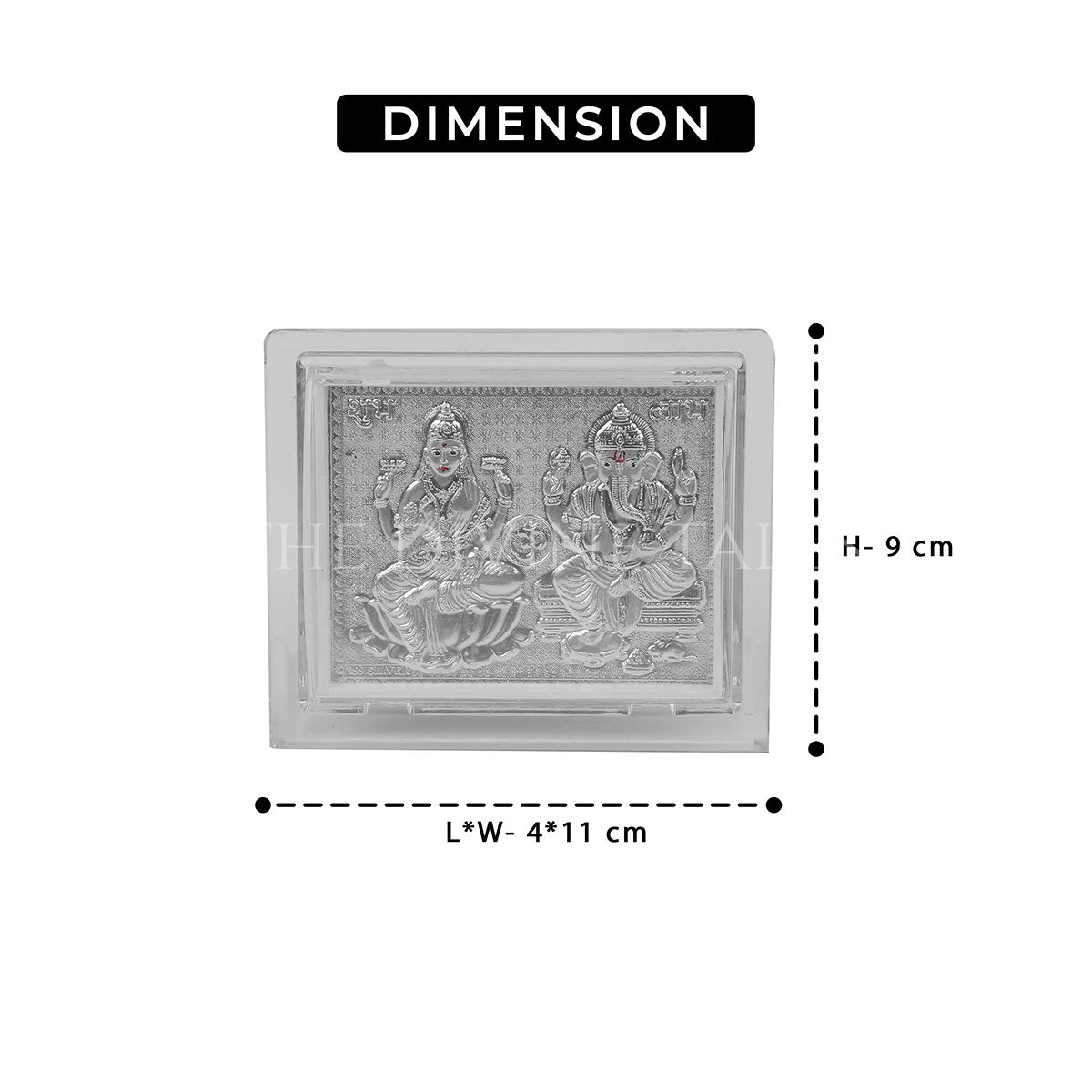 Lakshmi Ganesh Silver Desk Frame