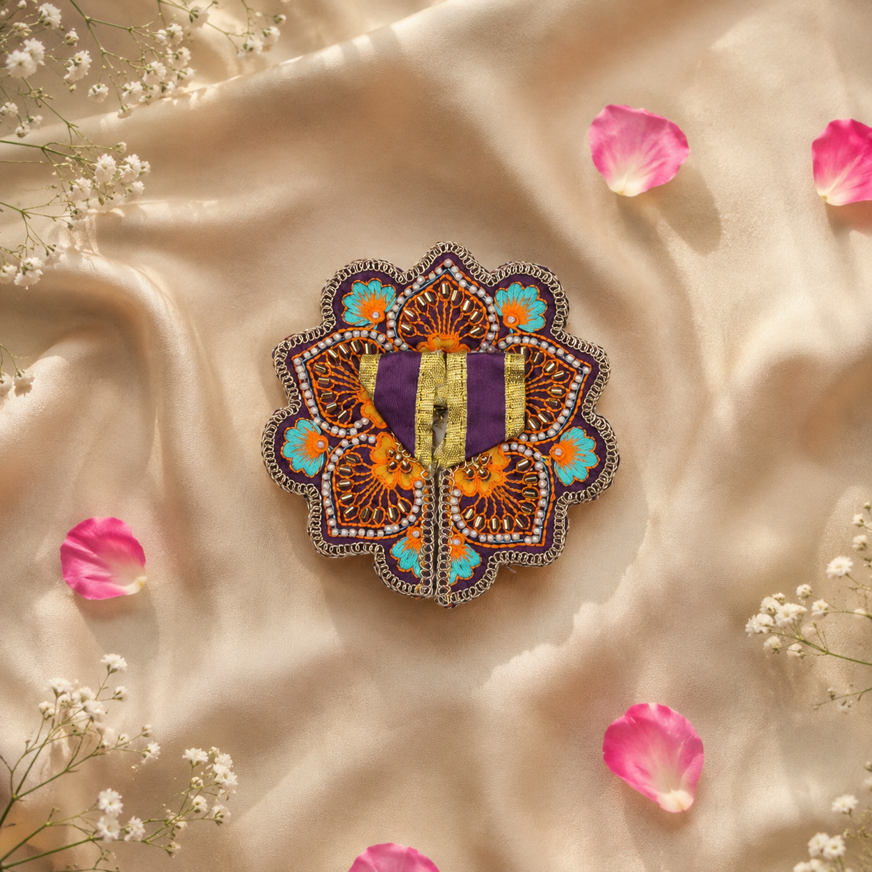 Floral Violet Laddu Gopal Dress