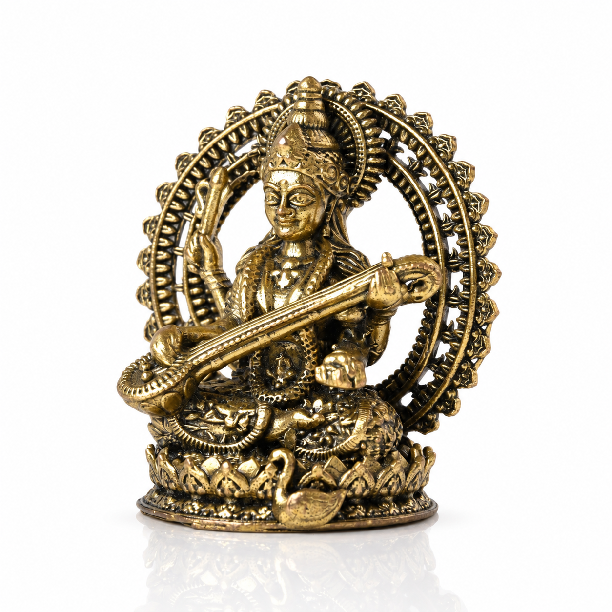 Brass Maa Saraswati Idol