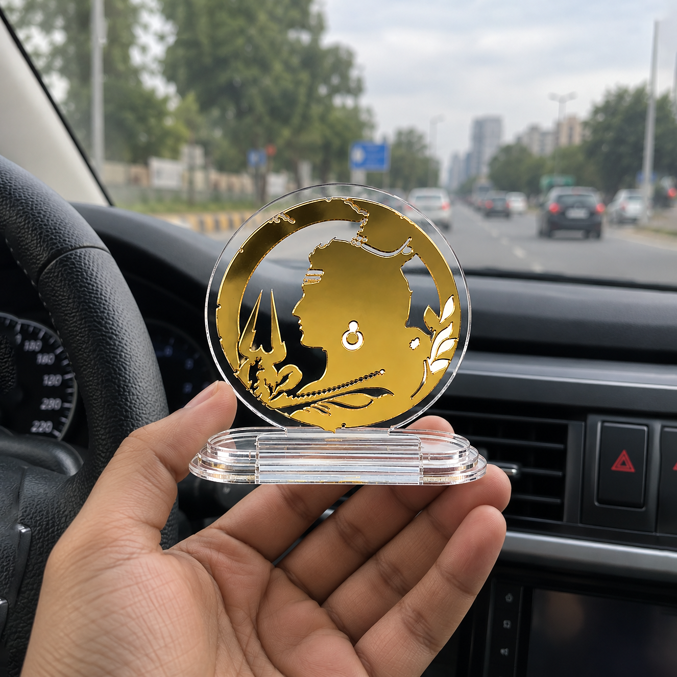 Mahadev Half-Face Car Dashboard Idol