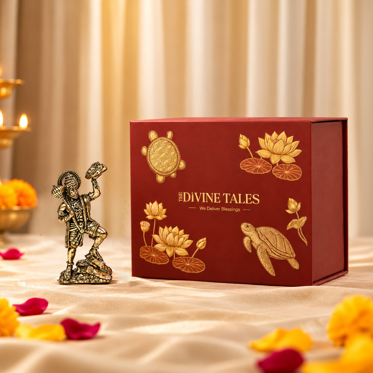 Brass Dronagiri Hanuman With Gift Box