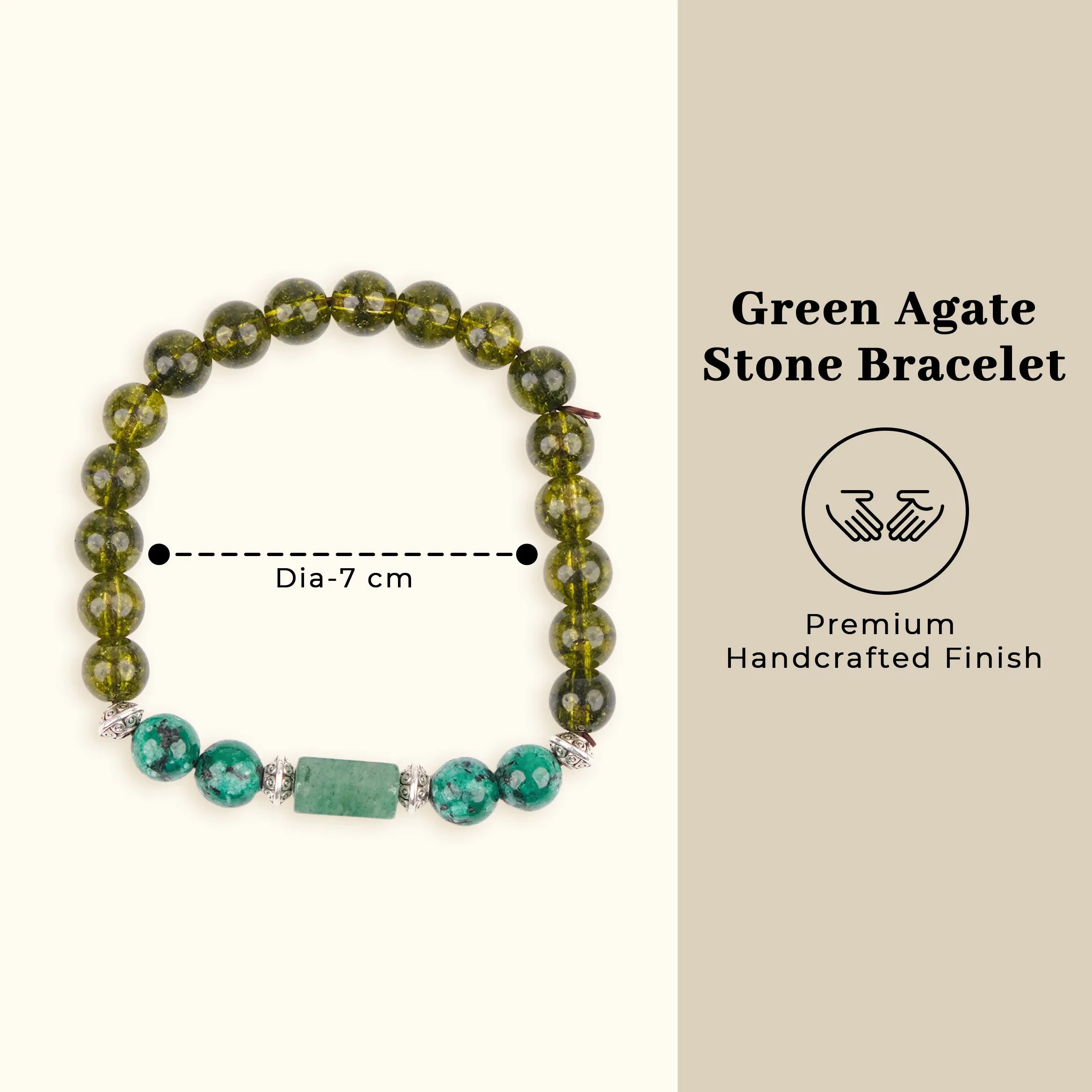 Green Agate Stone Bracelet