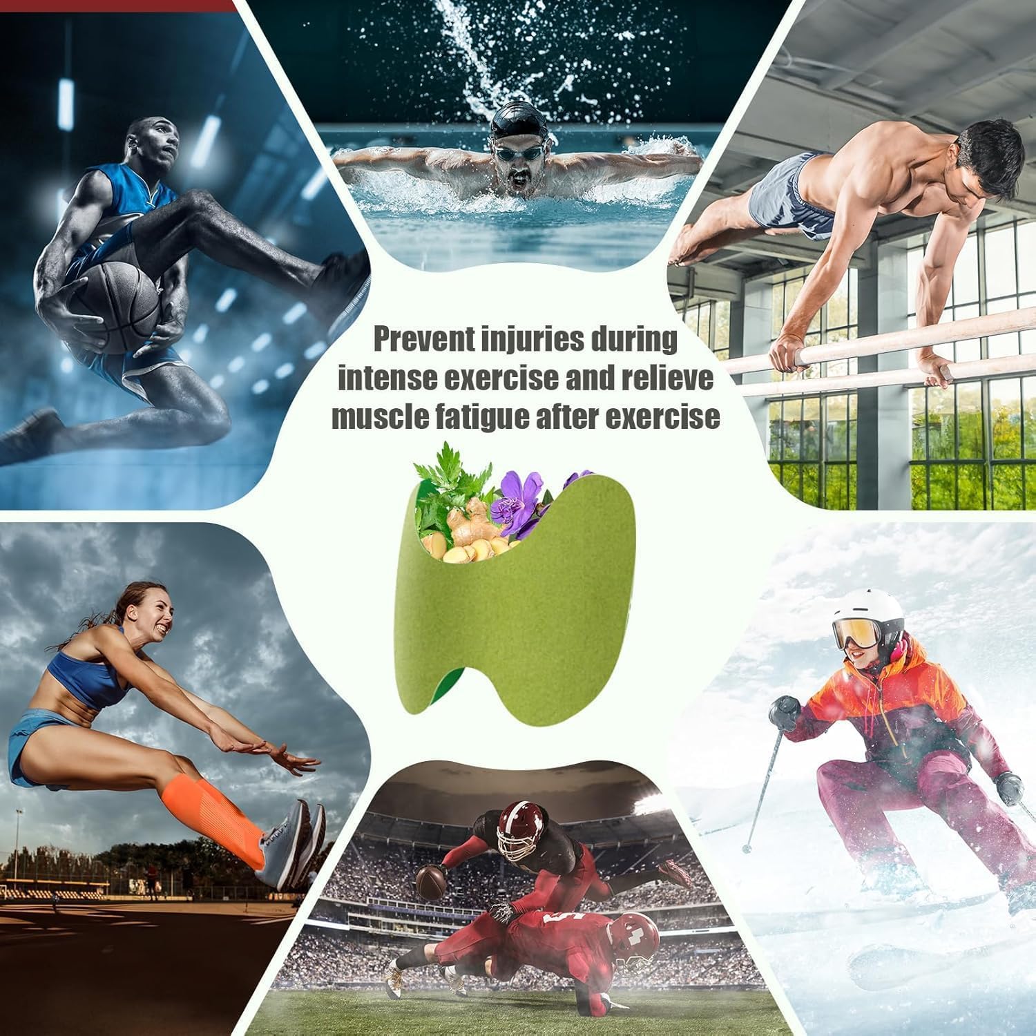 Knee Pain Relief Patch – Herbal Plaster for Joint & Muscle Pain, Quick Relief Heating Pad